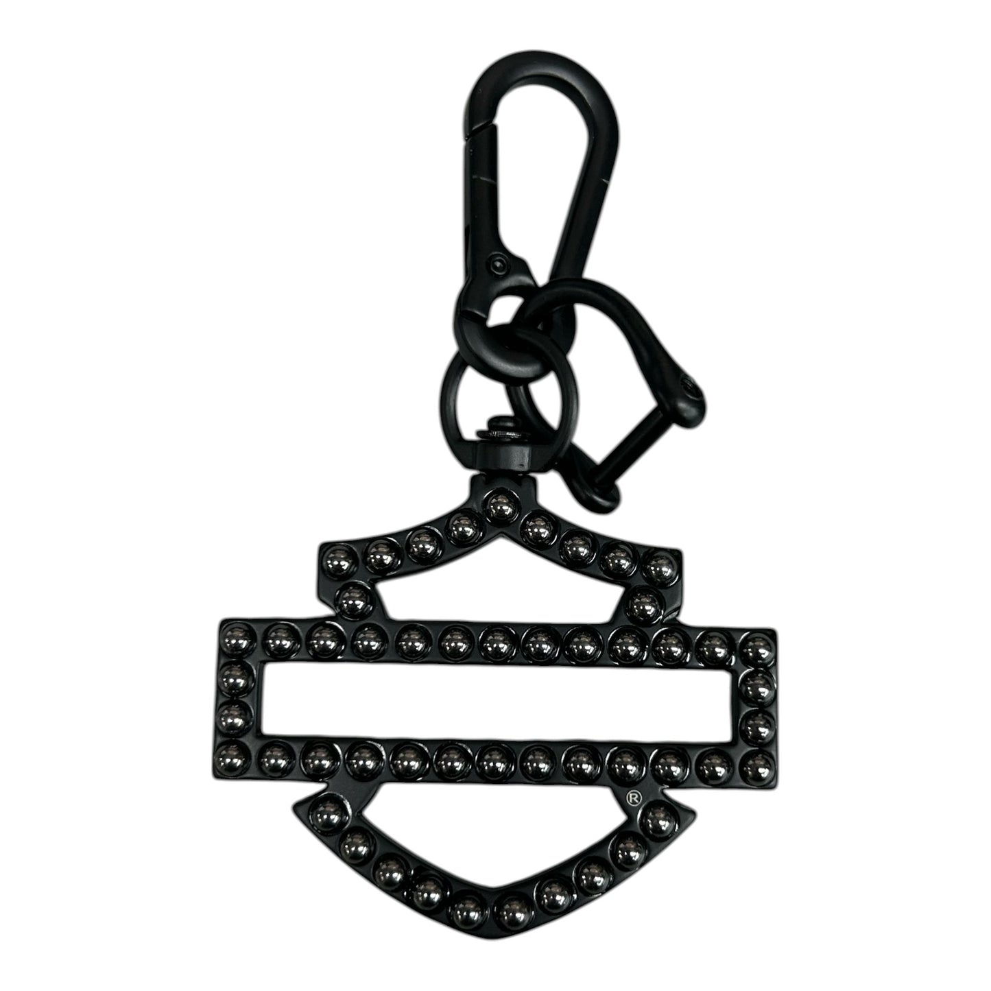 H-D KEYCHAIN BLING BLACK SILHOUETTE