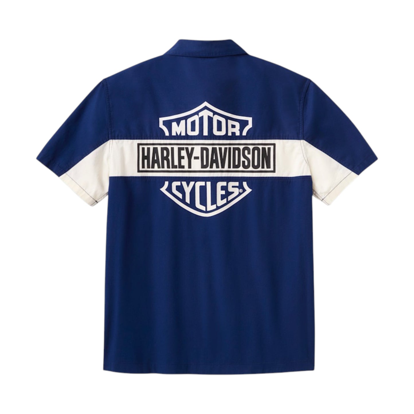 H-D ESSENTIAL COLORBLOCK MECHANICS SHIRT - BLUE