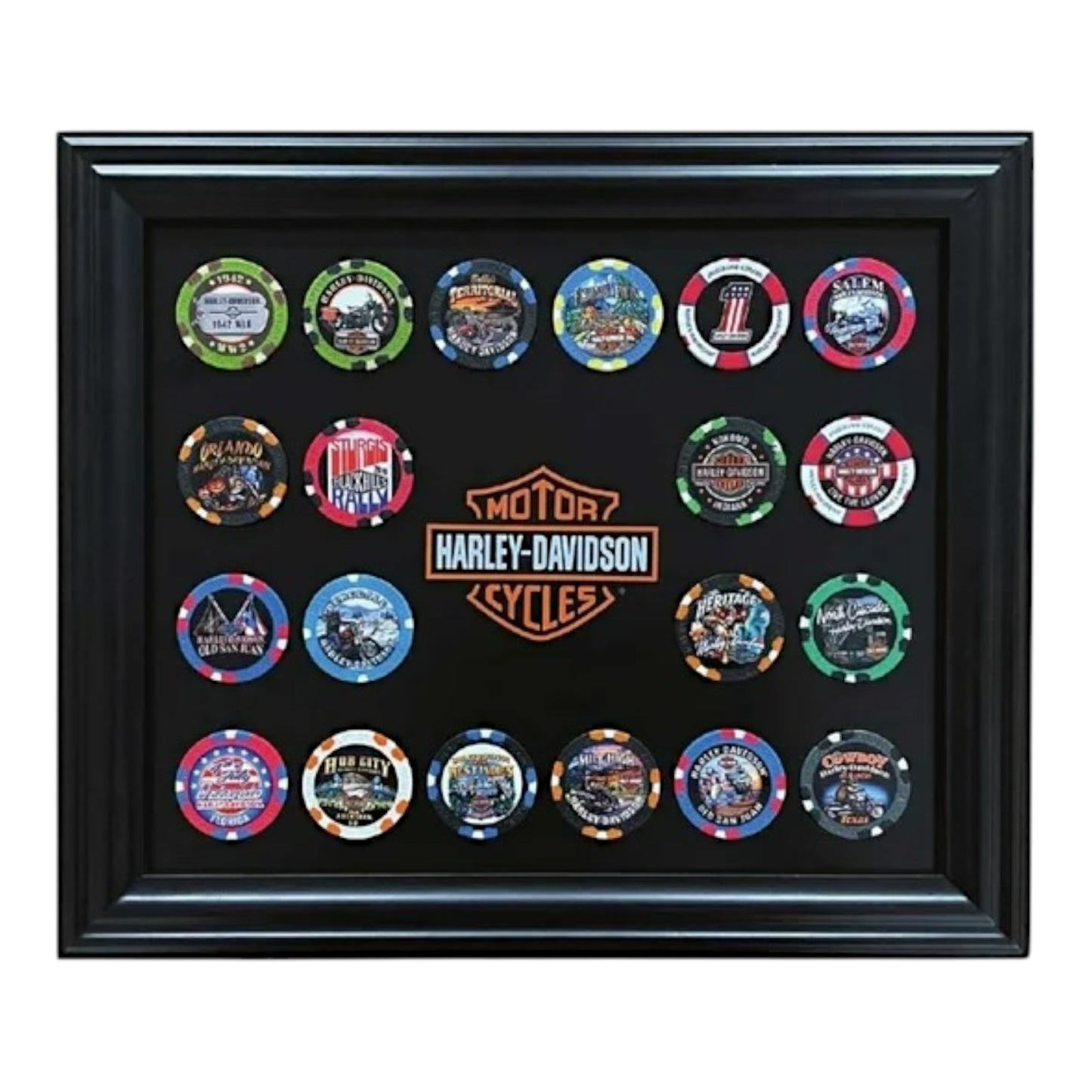 H-D CLASSIC MAGNETIC POKERCHIP FRAME