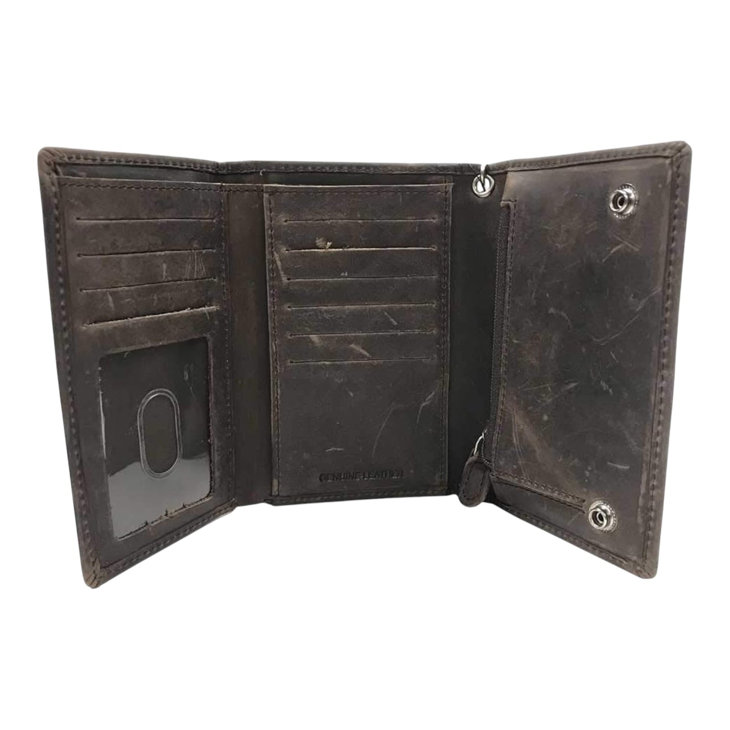 CRAZY HORSE BIKER TRIFOLD BROWN