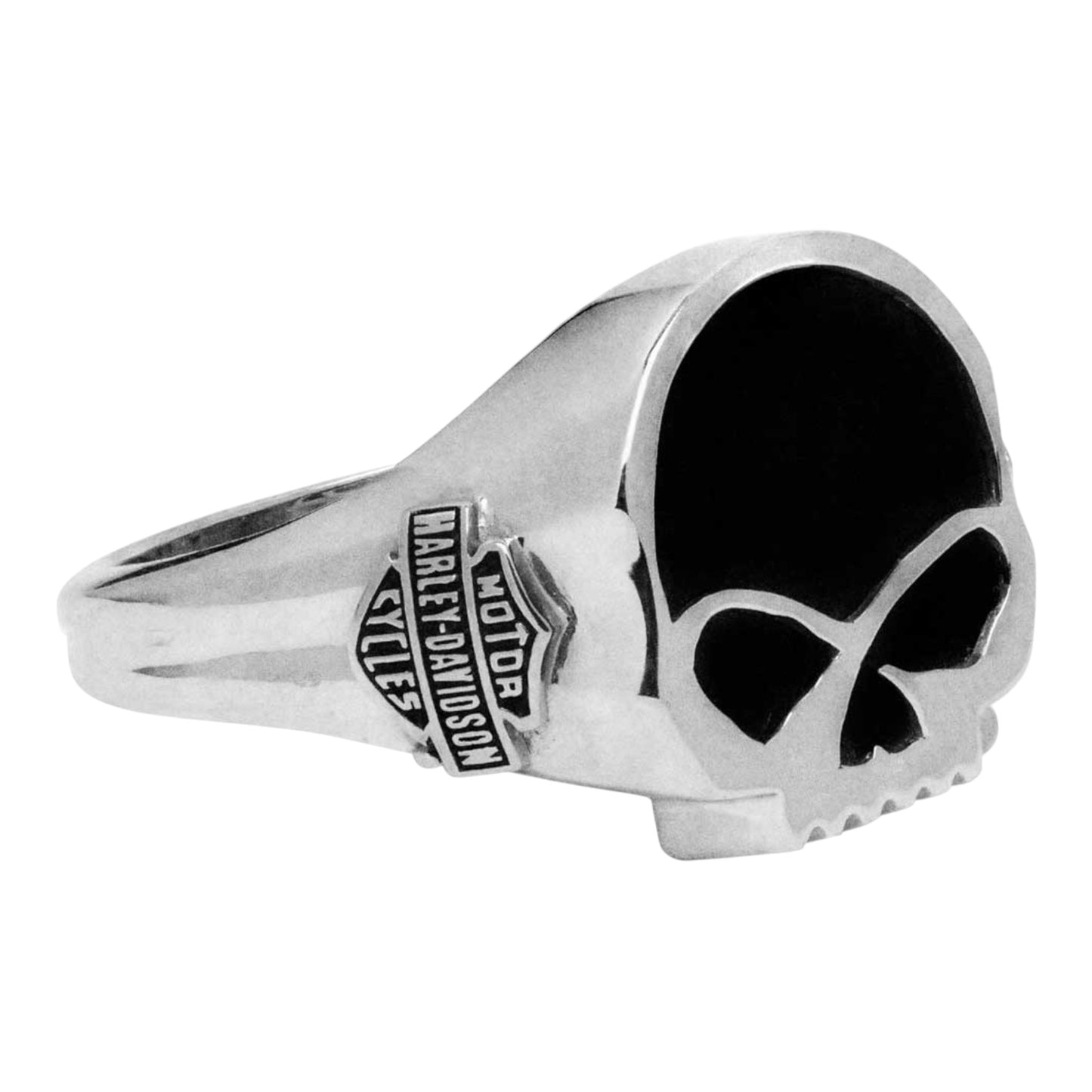 BLACK ONYX SKULL RING
