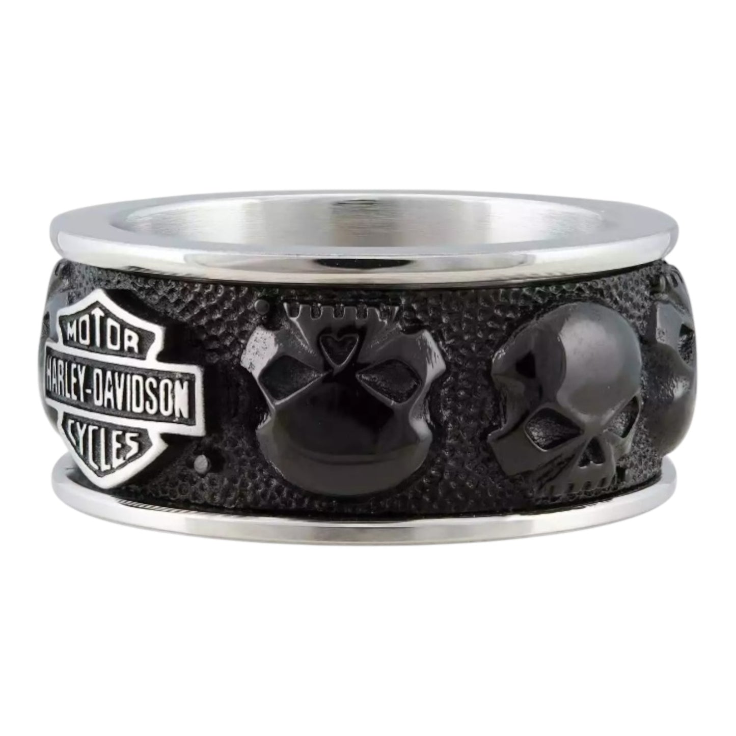 MULTI SKULL BAND RING
