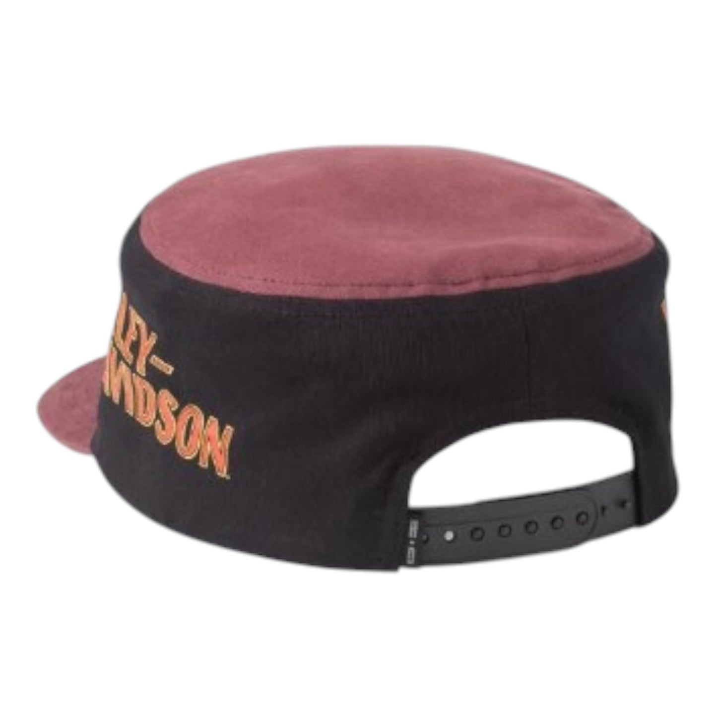 CAP- PILLBOX, WOVEN, BLACK/BURGUNDY