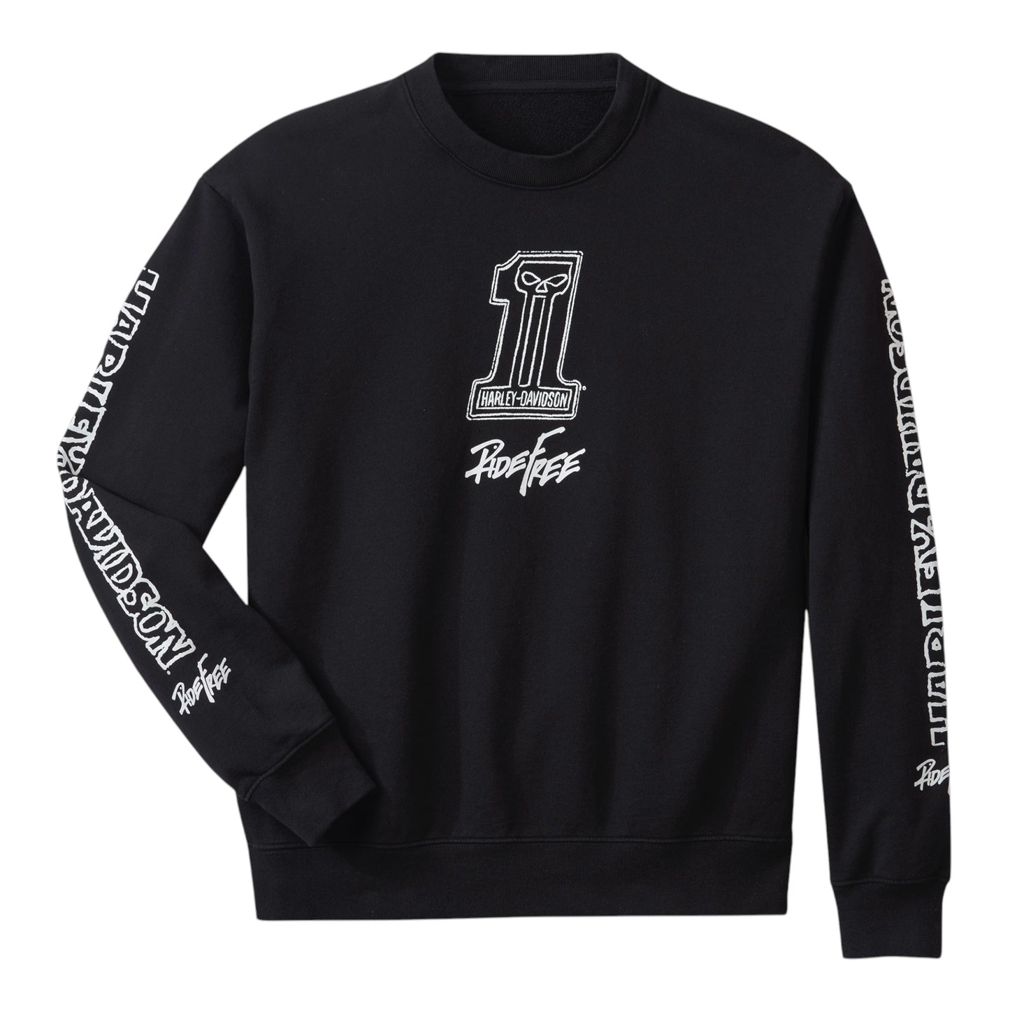 SWEATSHIRT-KNIT, BLACK - RIDE FREE