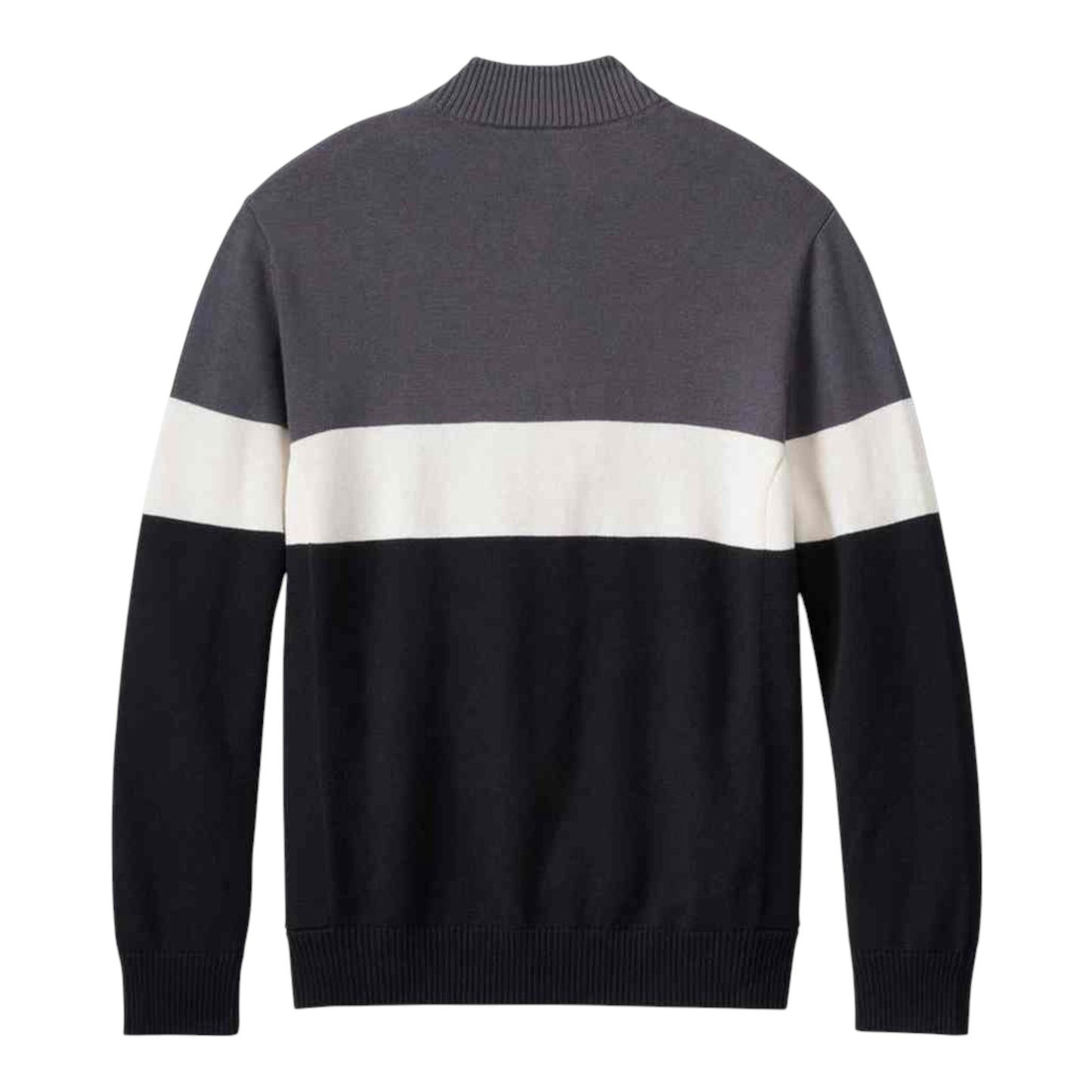 SWEATER-KNIT-BLACK COLORBLOCK