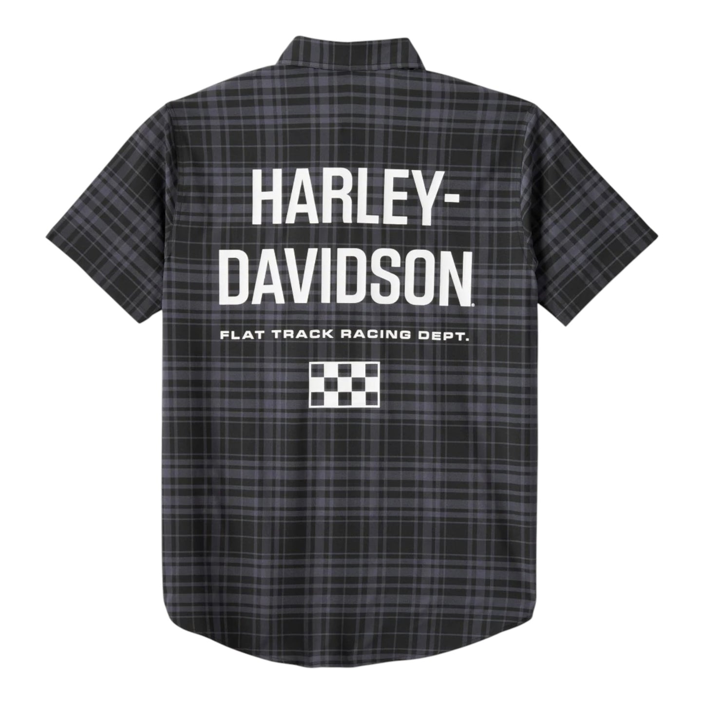 SHIRT-WOVEN, BLACK PLAID