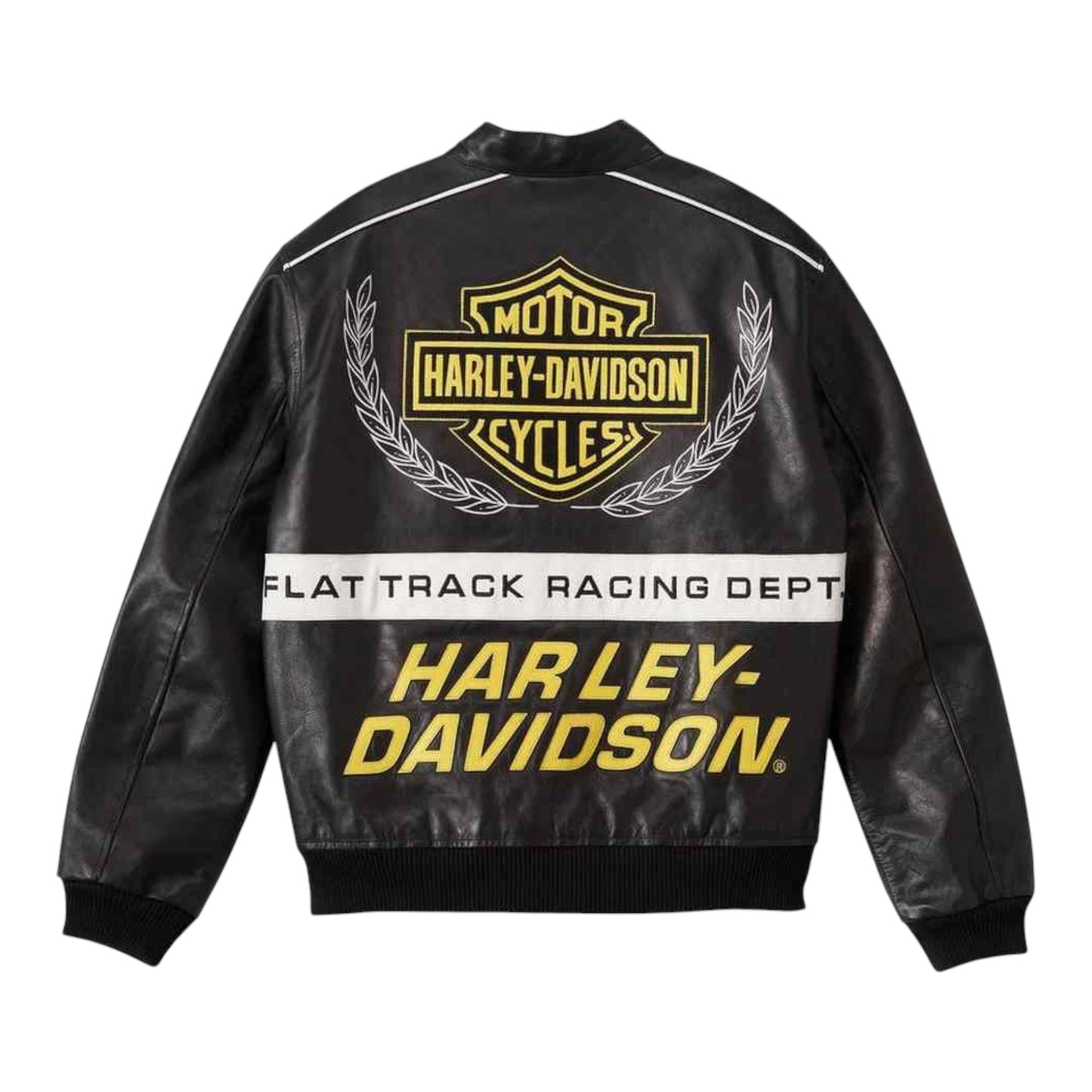JACKET-LEATHER, RACING YELLOW