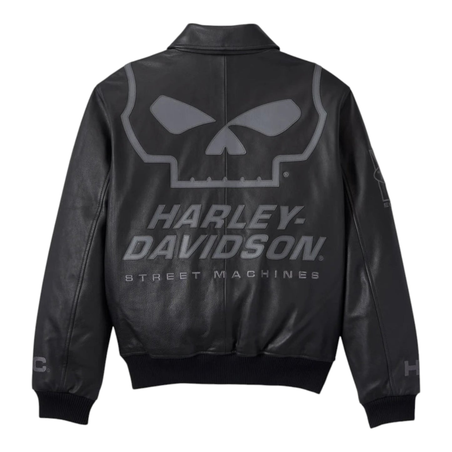 JACKET-LEATHER,BLACK/GREY WILLIE G