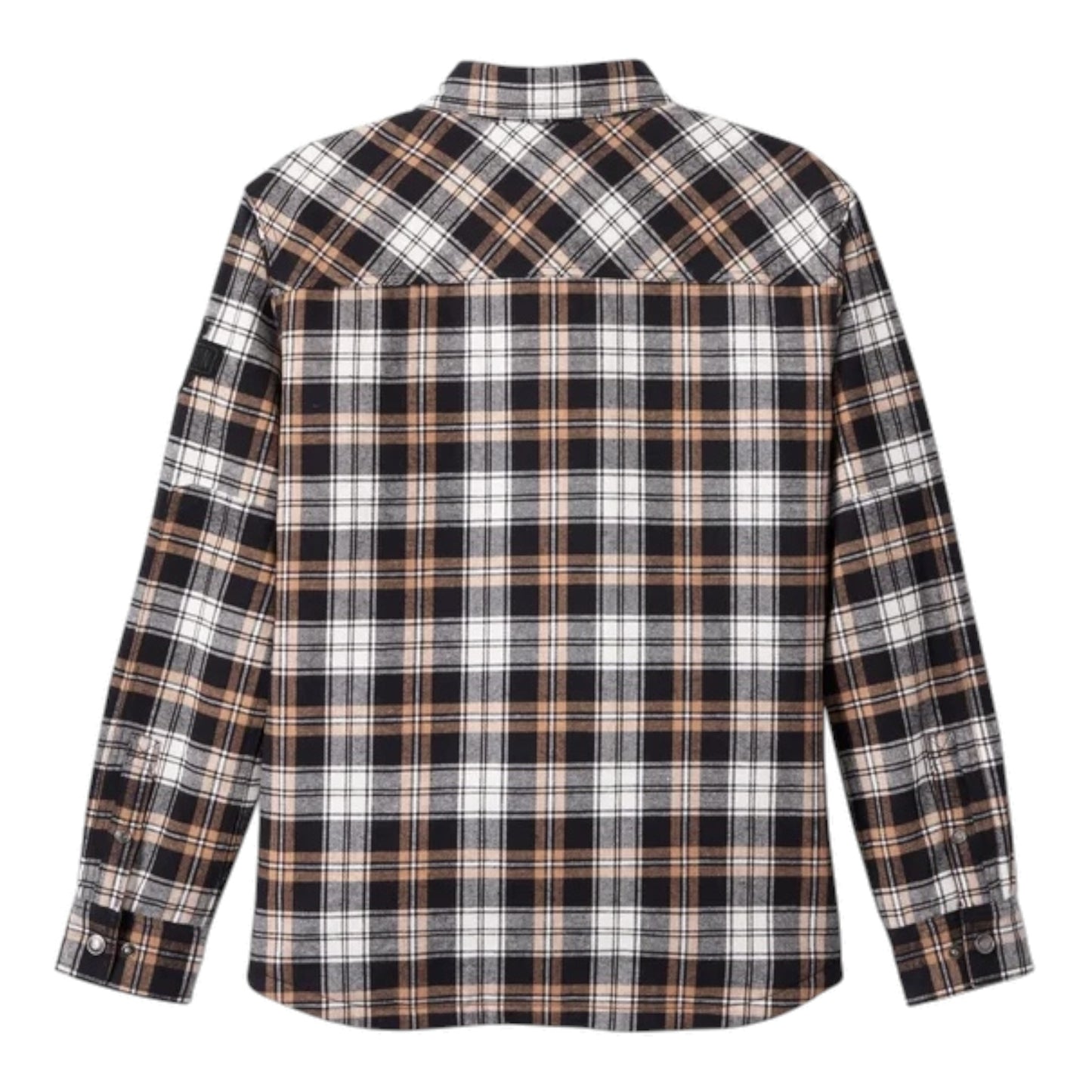 SHIRT-WOVEN, TAN PLAID