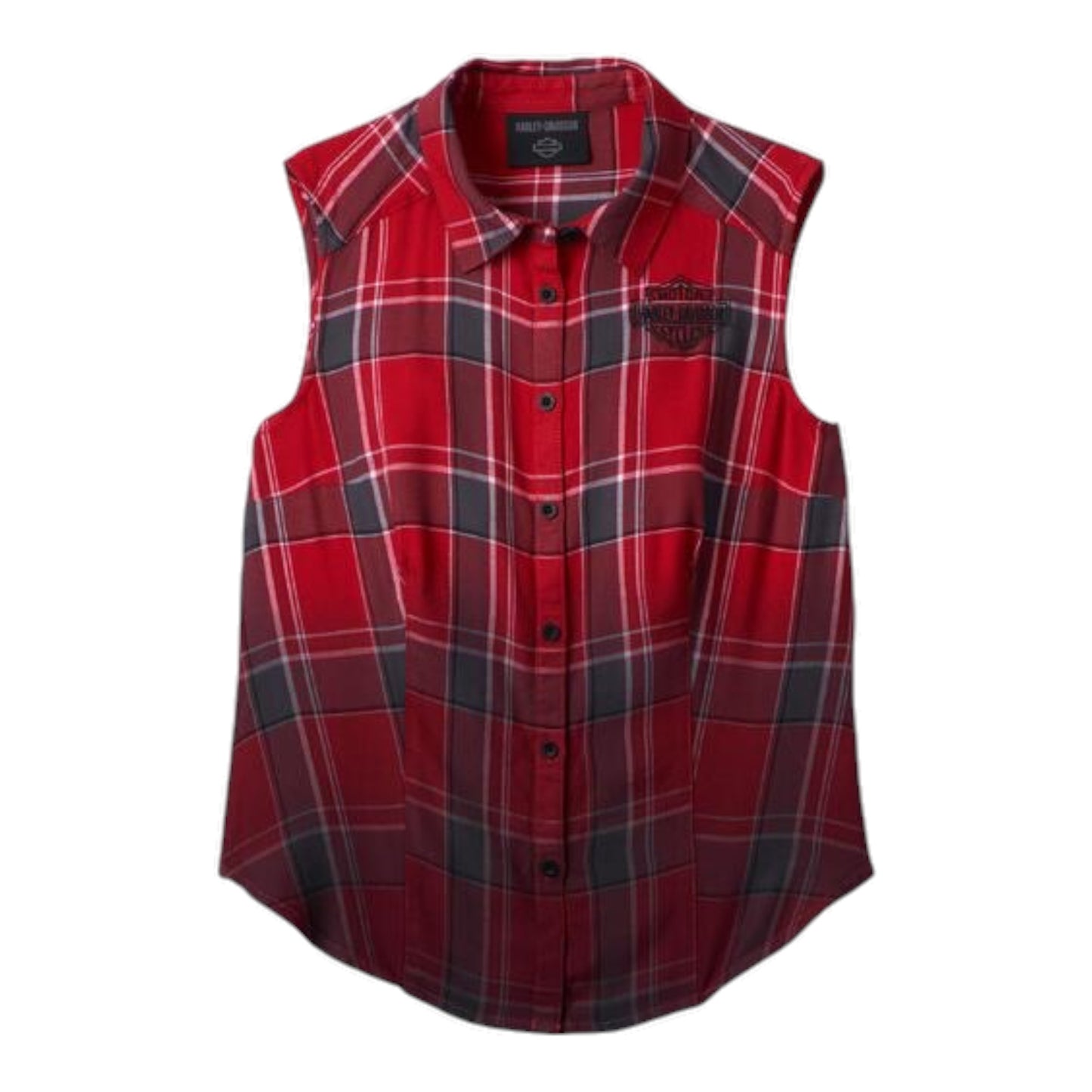 TANK SHIRT-WOVEN, RED PLAID