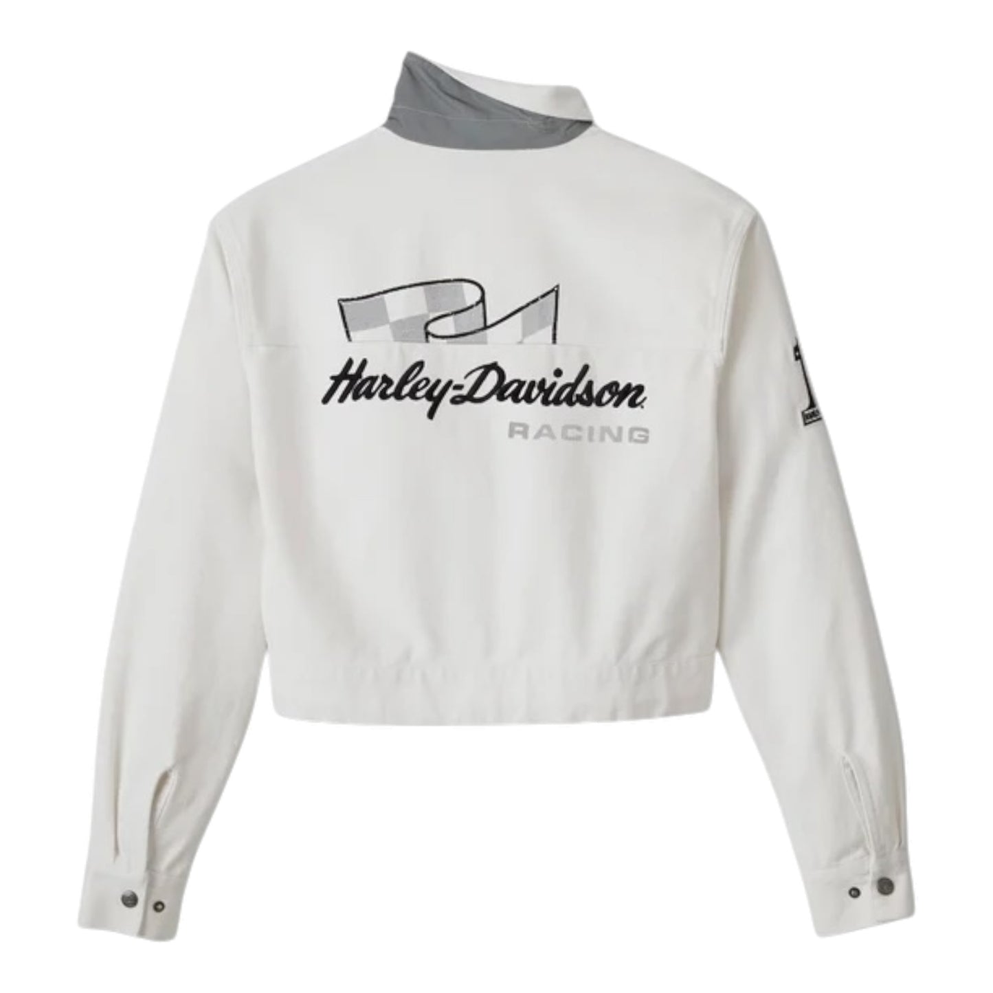 JACKET CROPPED-WOVEN, WHITE