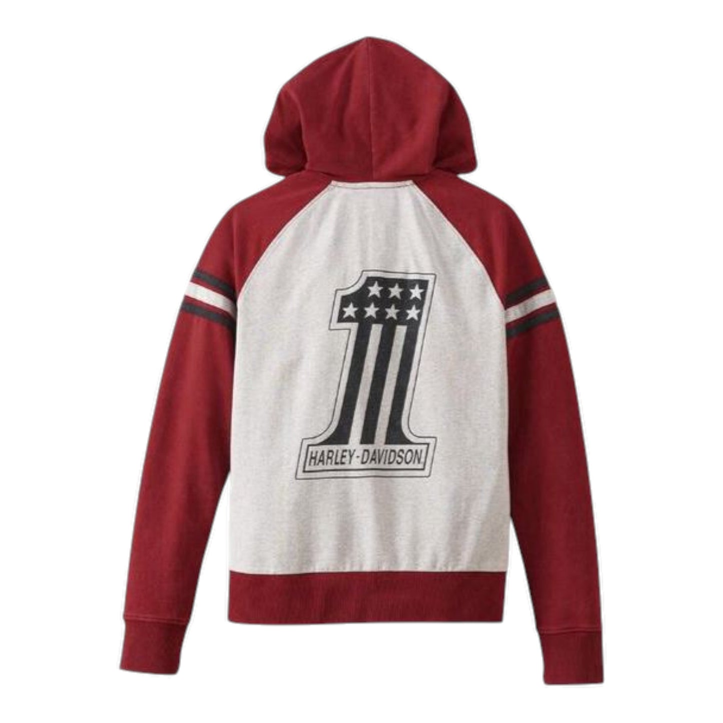HOODIE- KNIT, RED COLORBLOCK