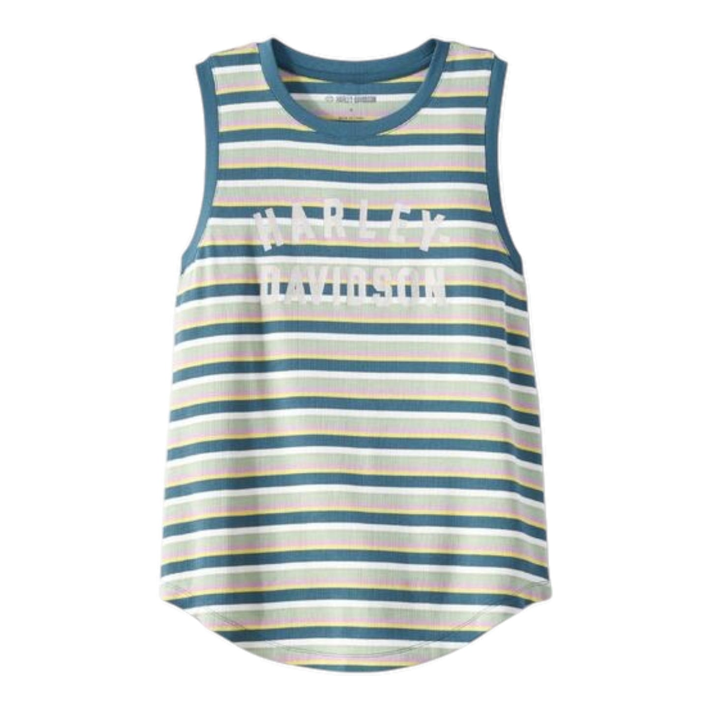 TANK-KNIT,GREEN STRIPE