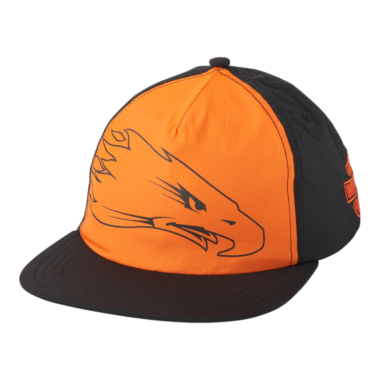 SCREAMIN EAGLE ADJUSTABLE SNAPBACK, BLACK/ORANGE