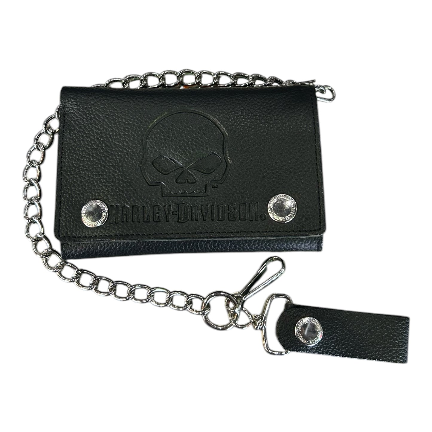 SKULL EMBOSSED TRUCKER TRIFOLD