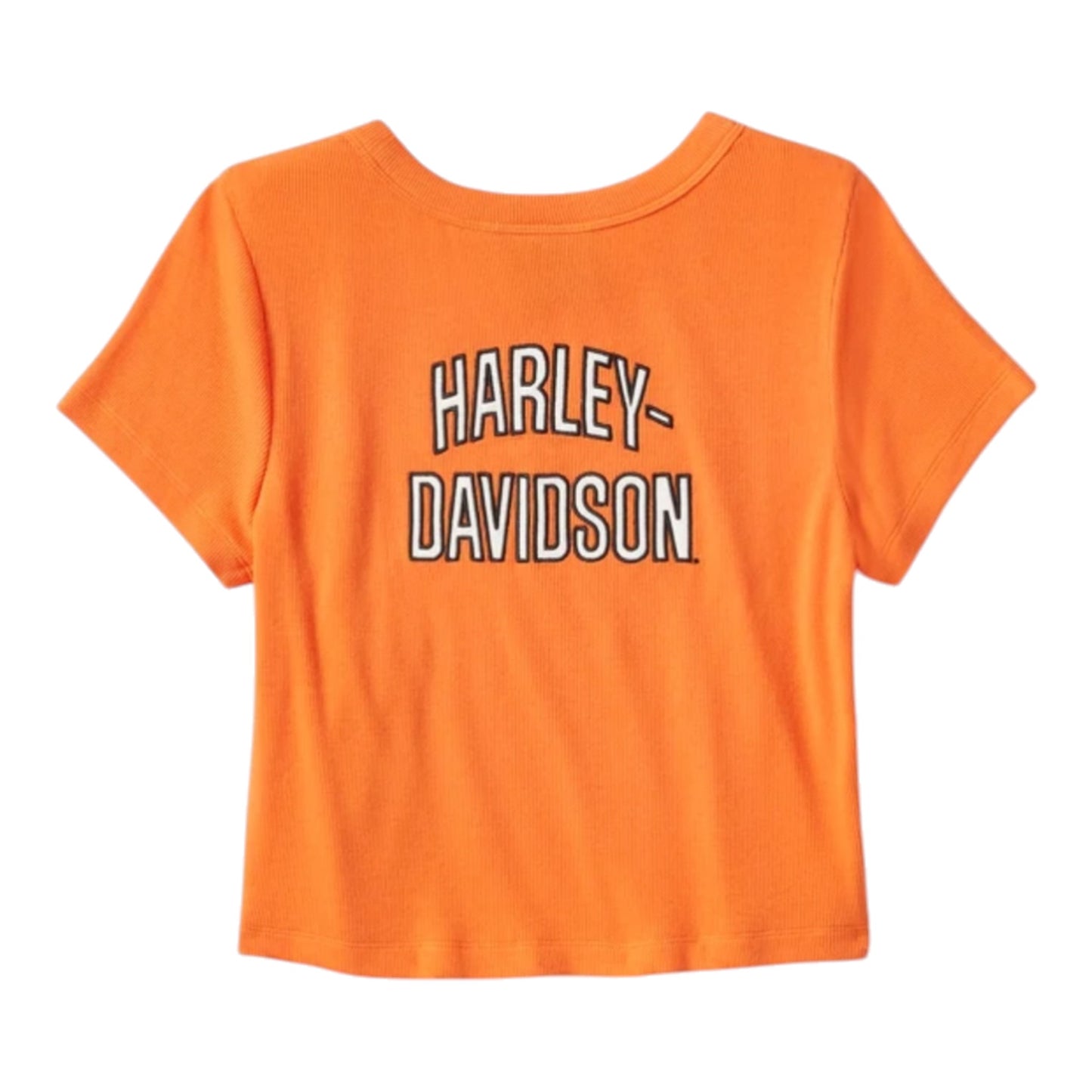 ESSENTIAL ARCHED FONT BABYDOLL TEE - ORANGE