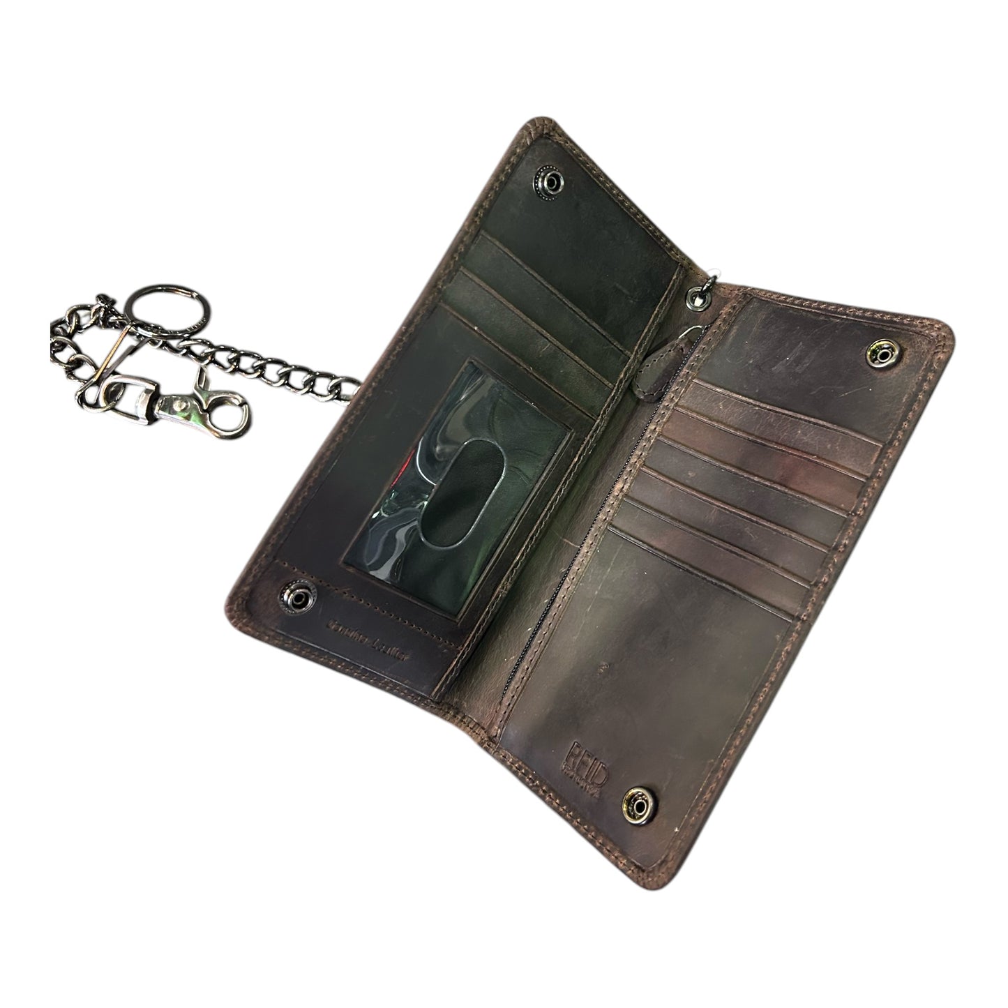 CRAZY HORSE BIKER BIFOLD TALL BROWN