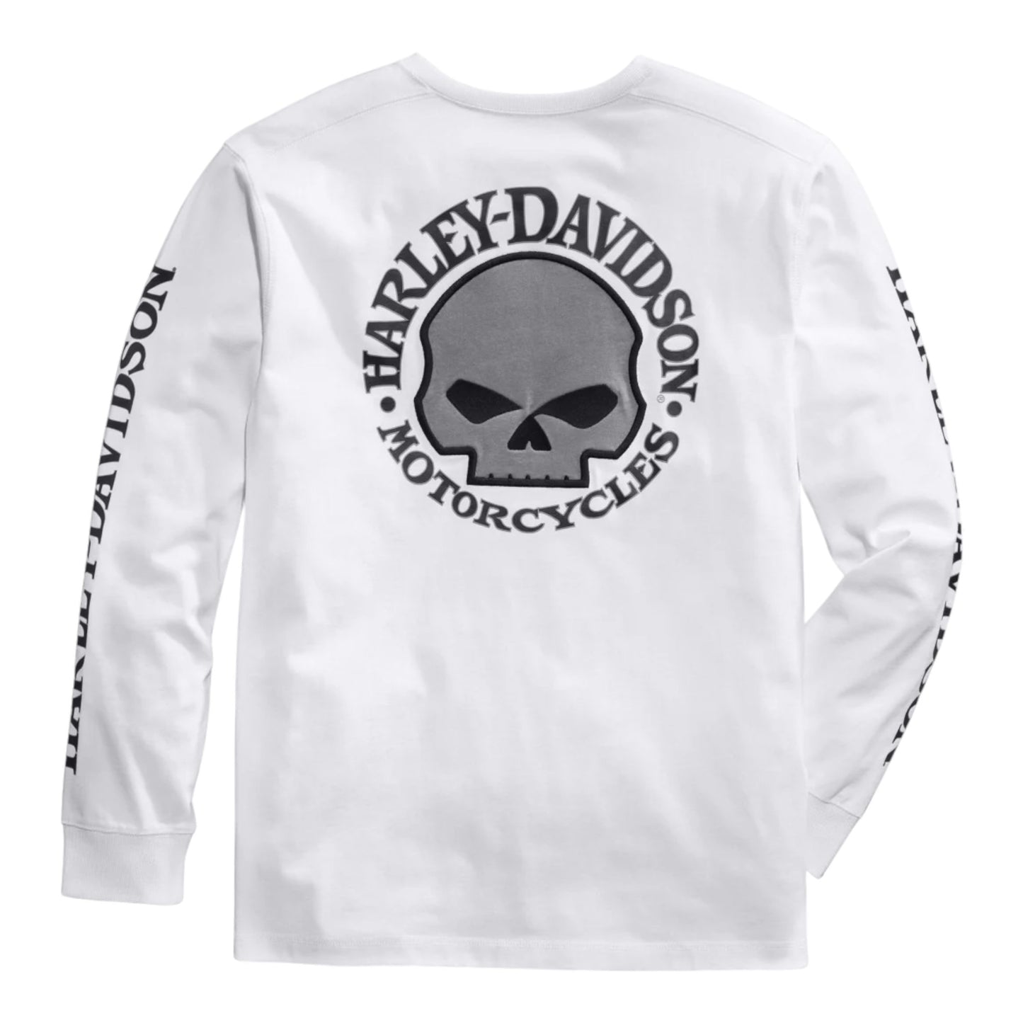 MEN'S WILLIE G SKULL LONG SLEEVE TEE - WHITE