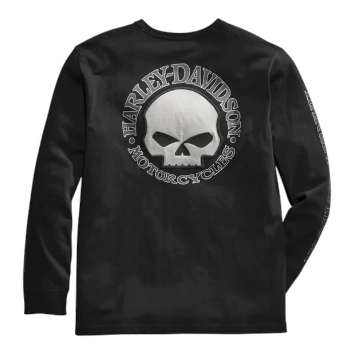 MEN'S WILLIE G SKULL LONG SLEEVE TEE - BLACK