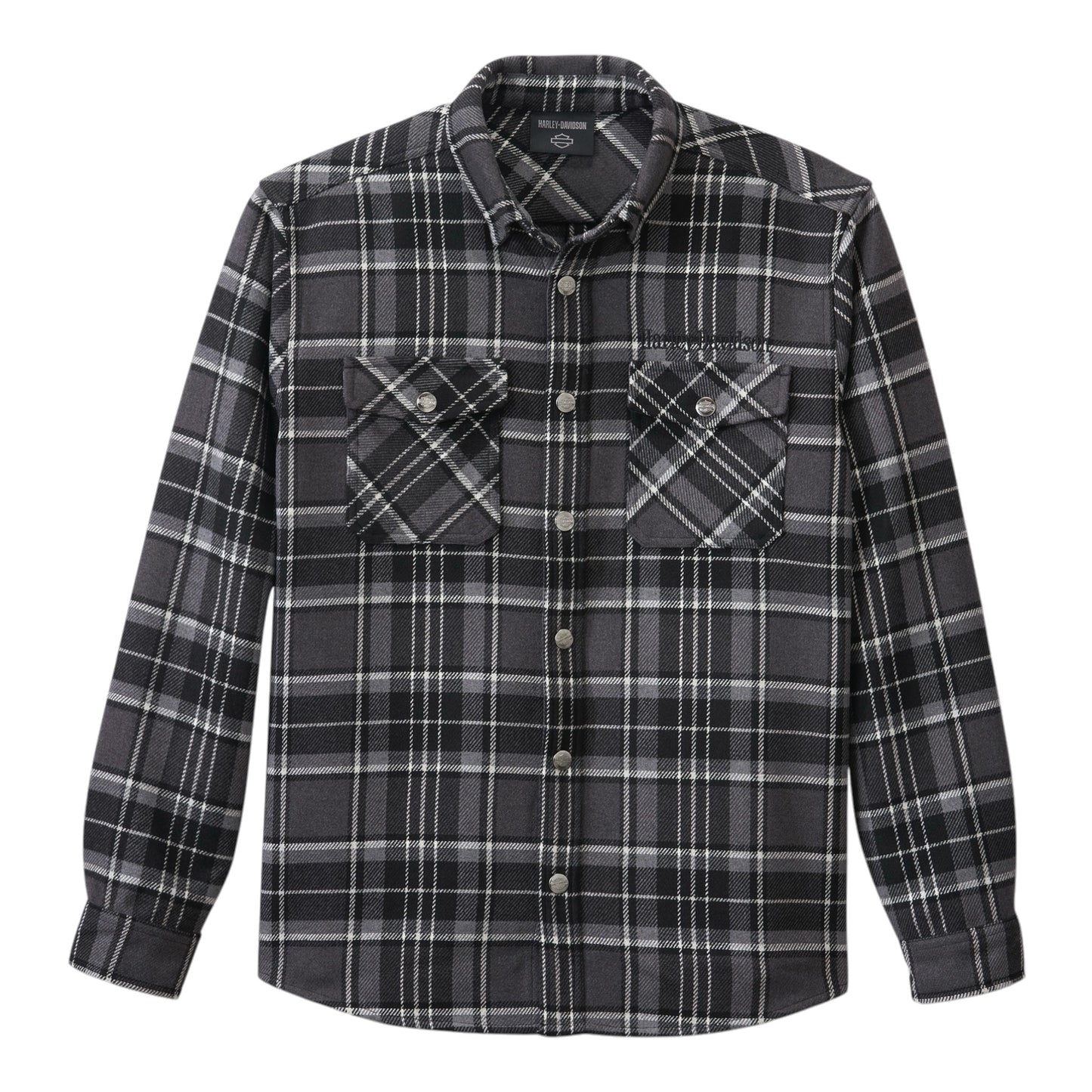 MEN'S HARLEY-DAVIDSON PREMIUM OVERSHIRT - BLACK PLAID