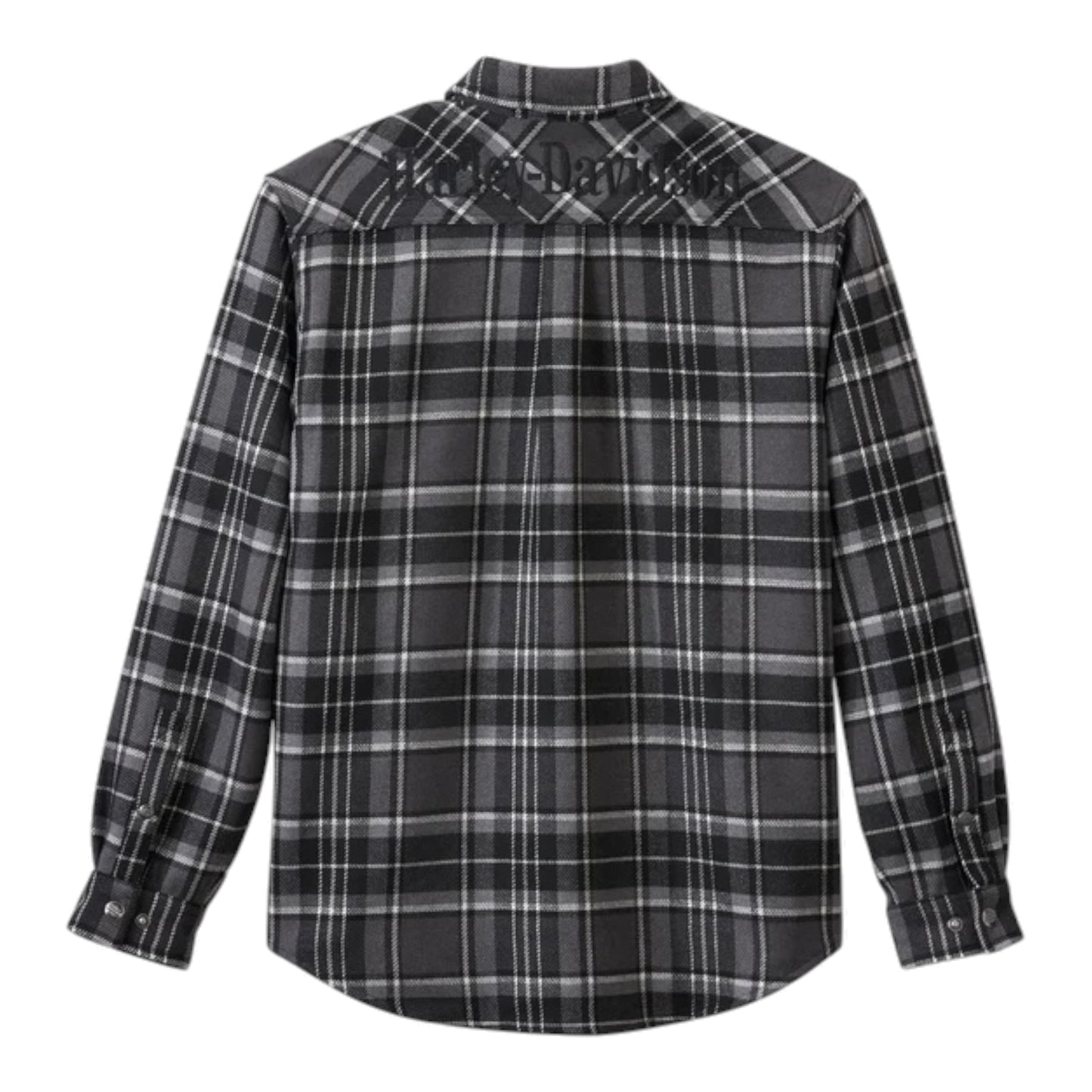 MEN'S HARLEY-DAVIDSON PREMIUM OVERSHIRT - BLACK PLAID
