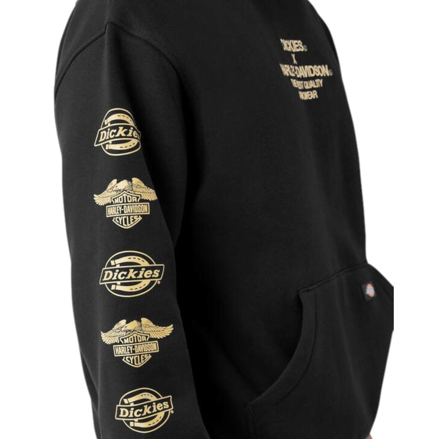 DICKIES X HARLEY-DAVIDSON EAGLE SLEEVE HOODIE - BLACK