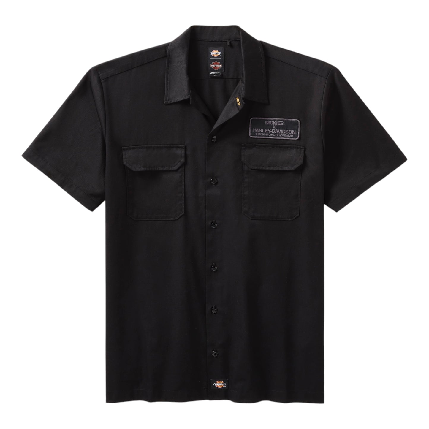 DICKIES X HARLEY-DAVIDSON EAGLE SHORT SLEEVE WORK SHIRT - BLACK
