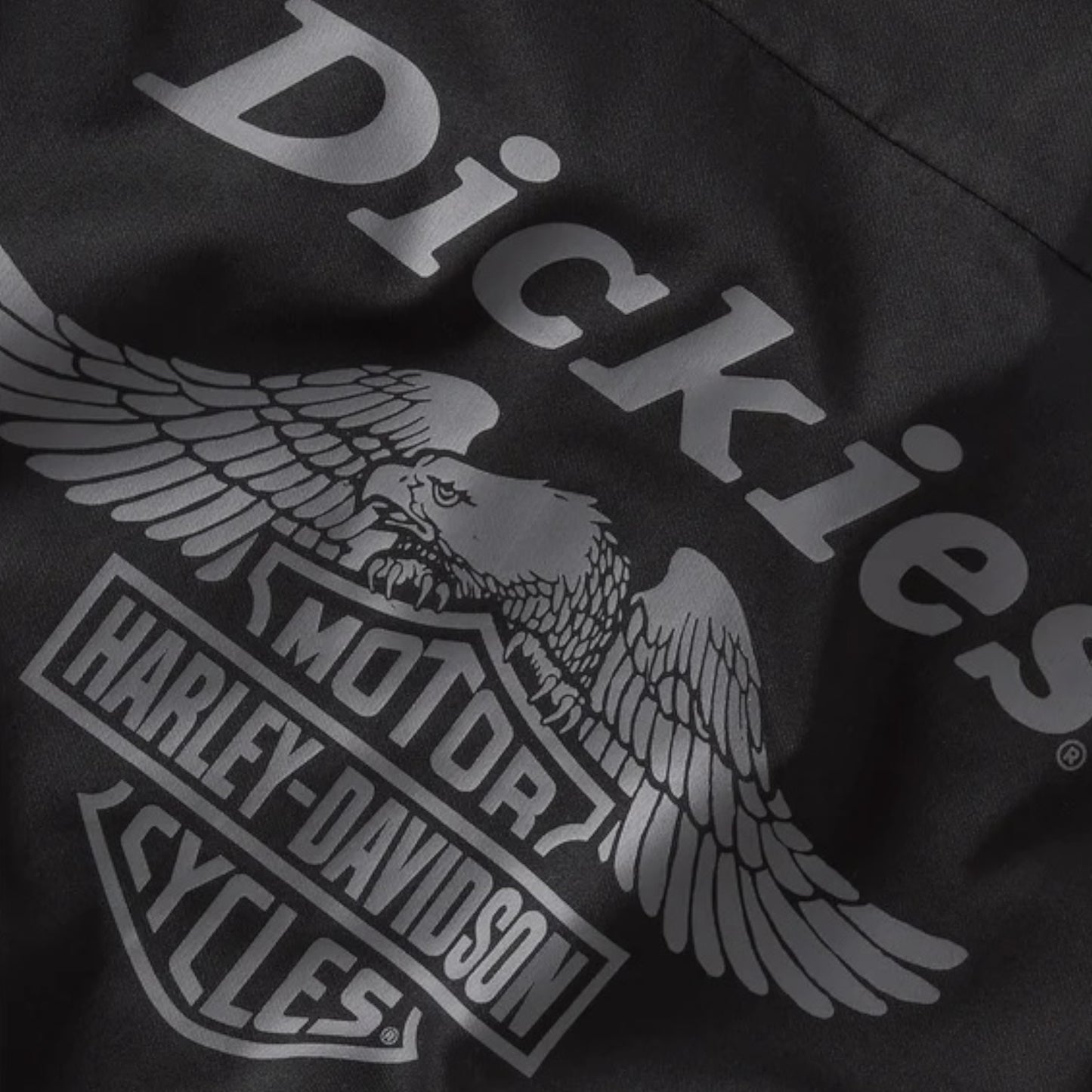 DICKIES X HARLEY-DAVIDSON EAGLE SHORT SLEEVE WORK SHIRT - BLACK