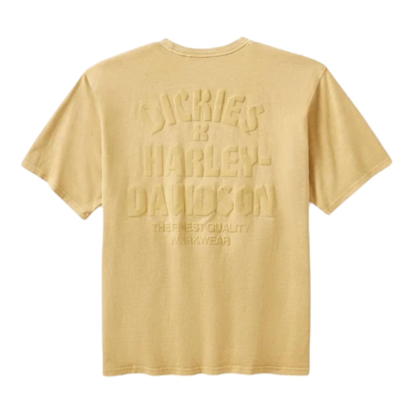DICKIES X HARLEY-DAVIDSON HEAVYWEIGHT PIGMENT DYED SHORT SLEEVE TEE - HD GOLD
