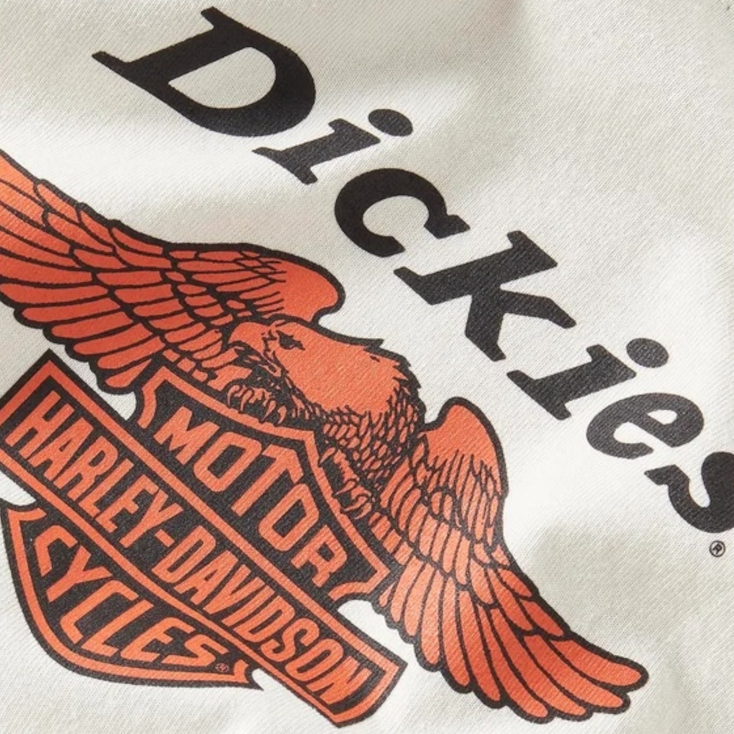 DICKIES X HARLEY-DAVIDSON HEAVYWEIGHT LONG SLEEVE EAGLE TEE - WHITE