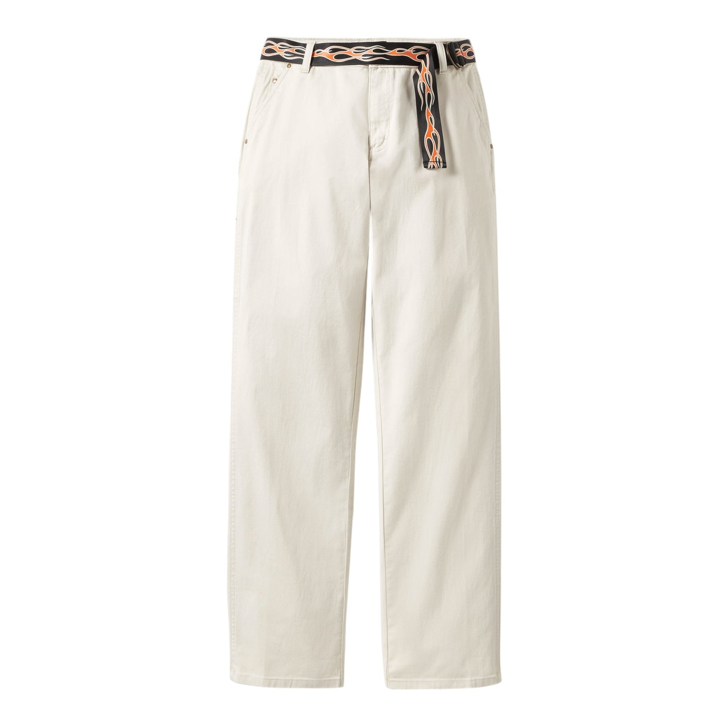 DICKIES X HARLEY-DAVIDSON WOMEN'S FLEX FIT DOUBLE POCKET CARPENTER PANTS - CREAM