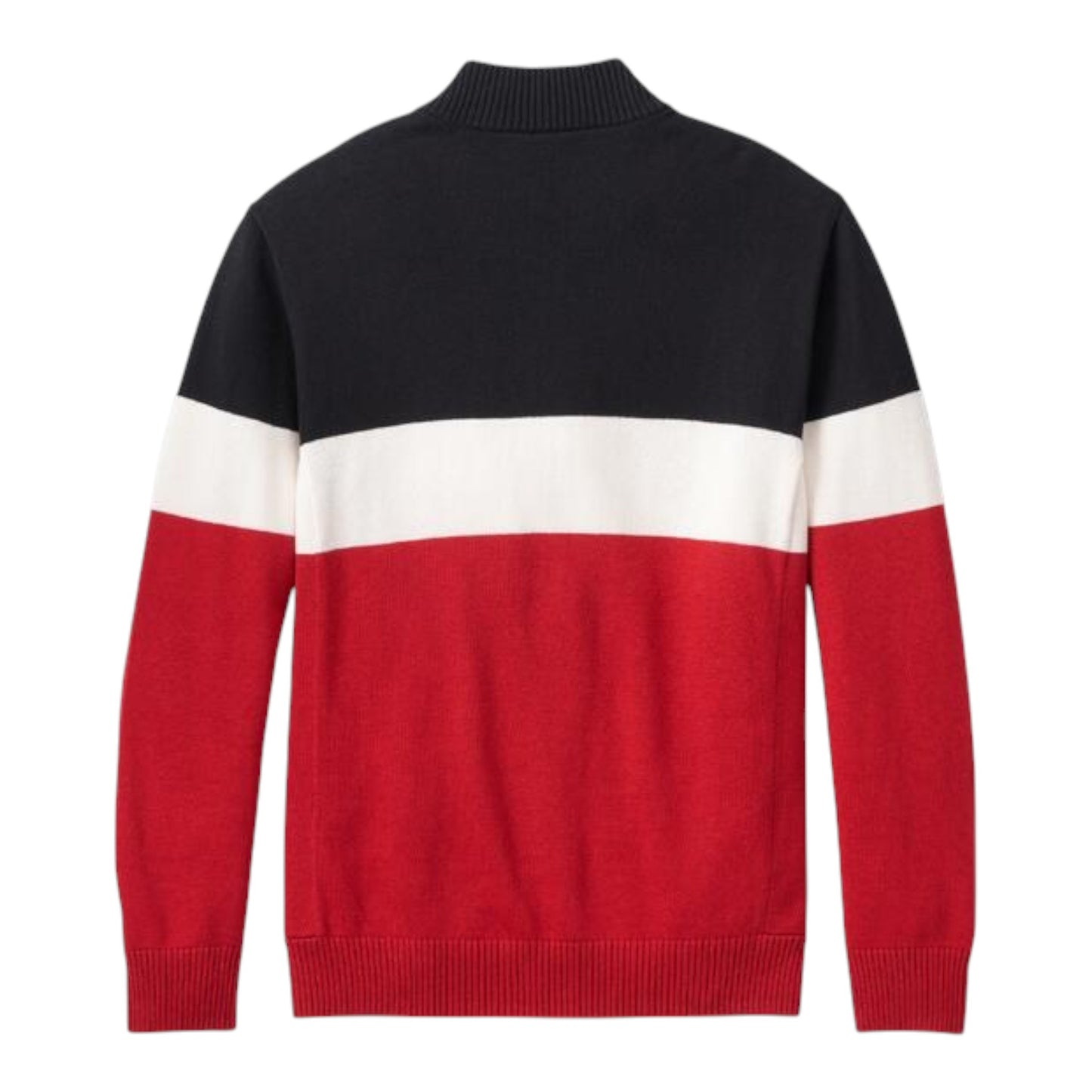 SWEATER-KNIT, RED COLORBLOCK