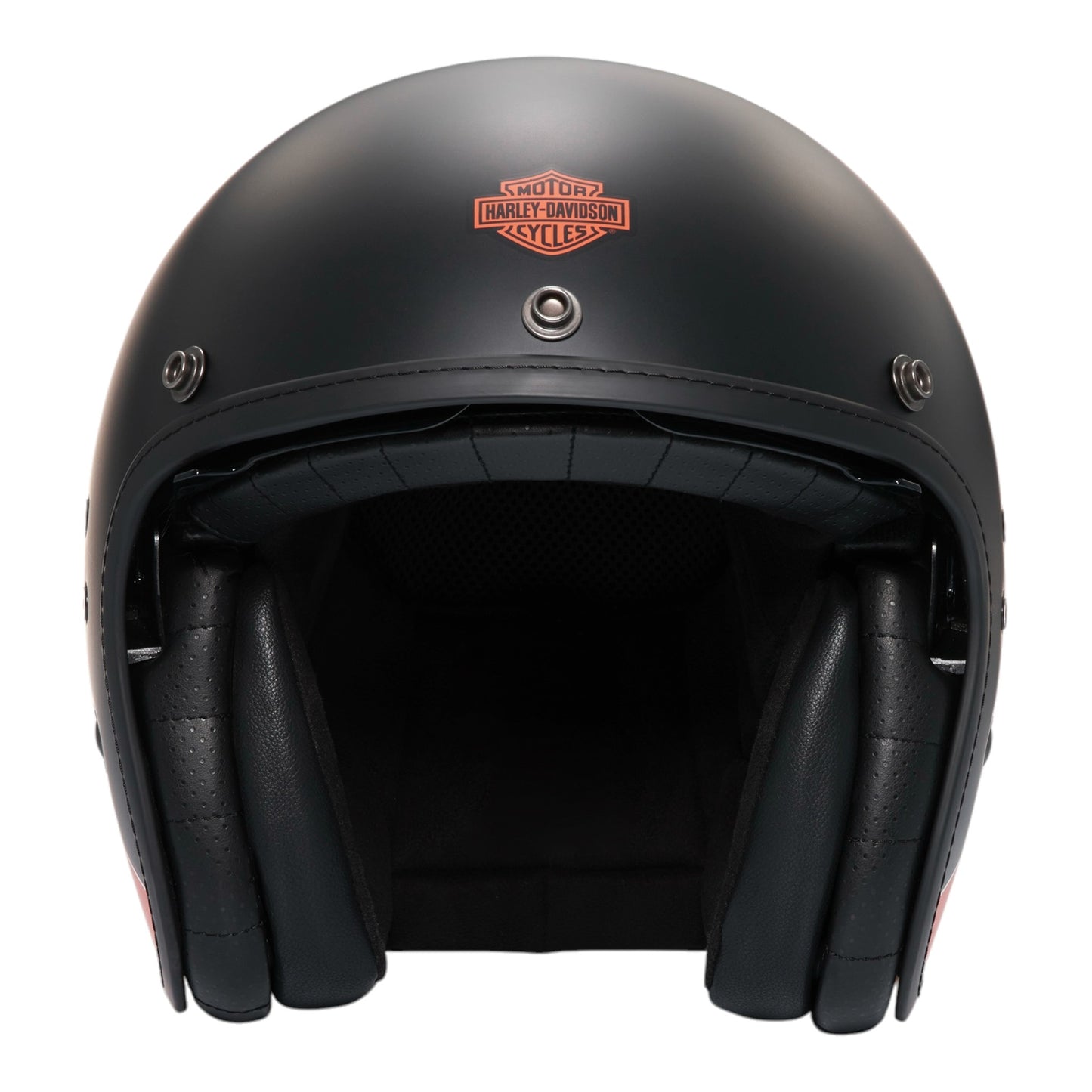 H-D VICTORY X14 SUN SHIELD 3/4 HELMET - BLACK/ORANGE