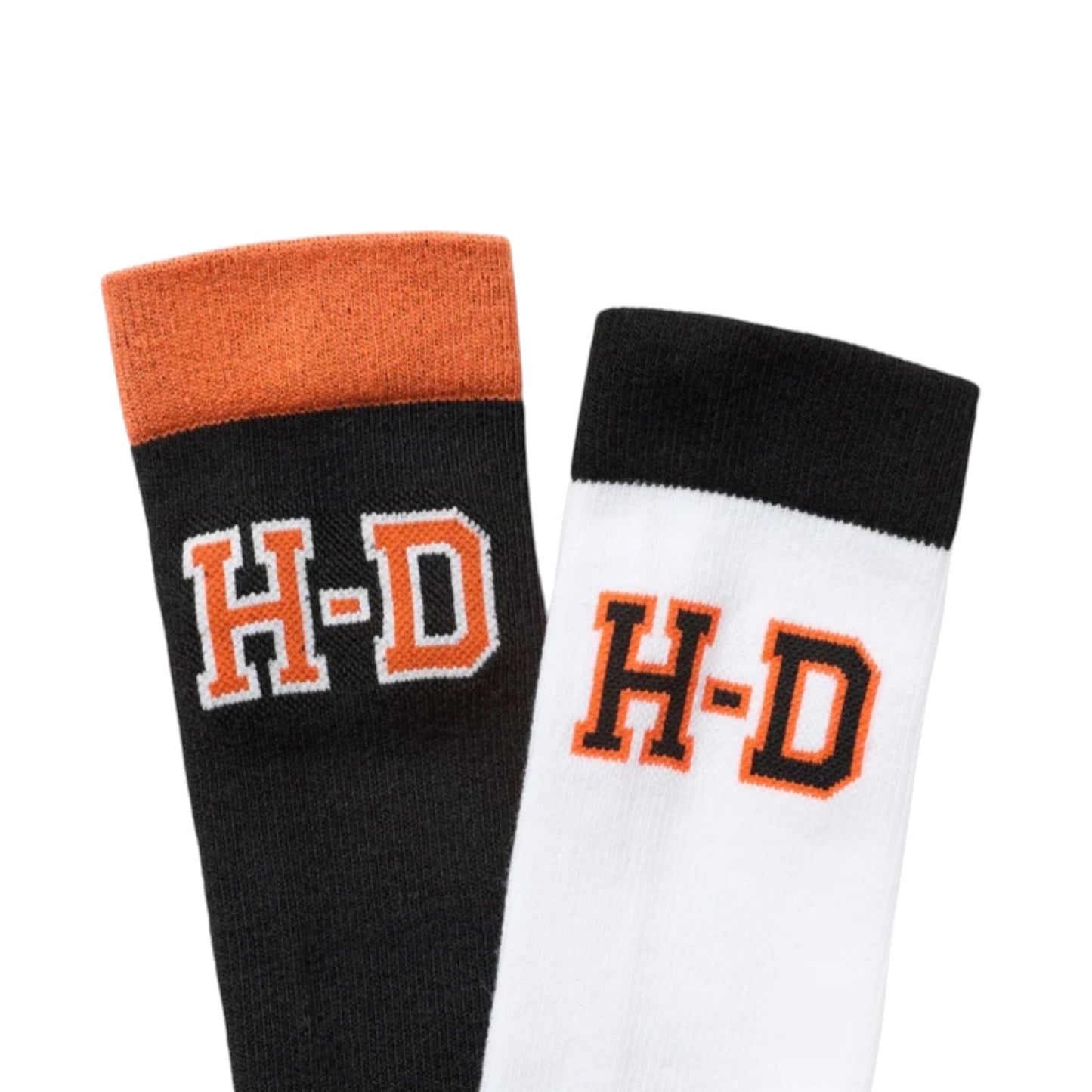 2PACK H-D VARSITY LOGO MID CALF SOCK - BLACK/WHITE/ORANGE