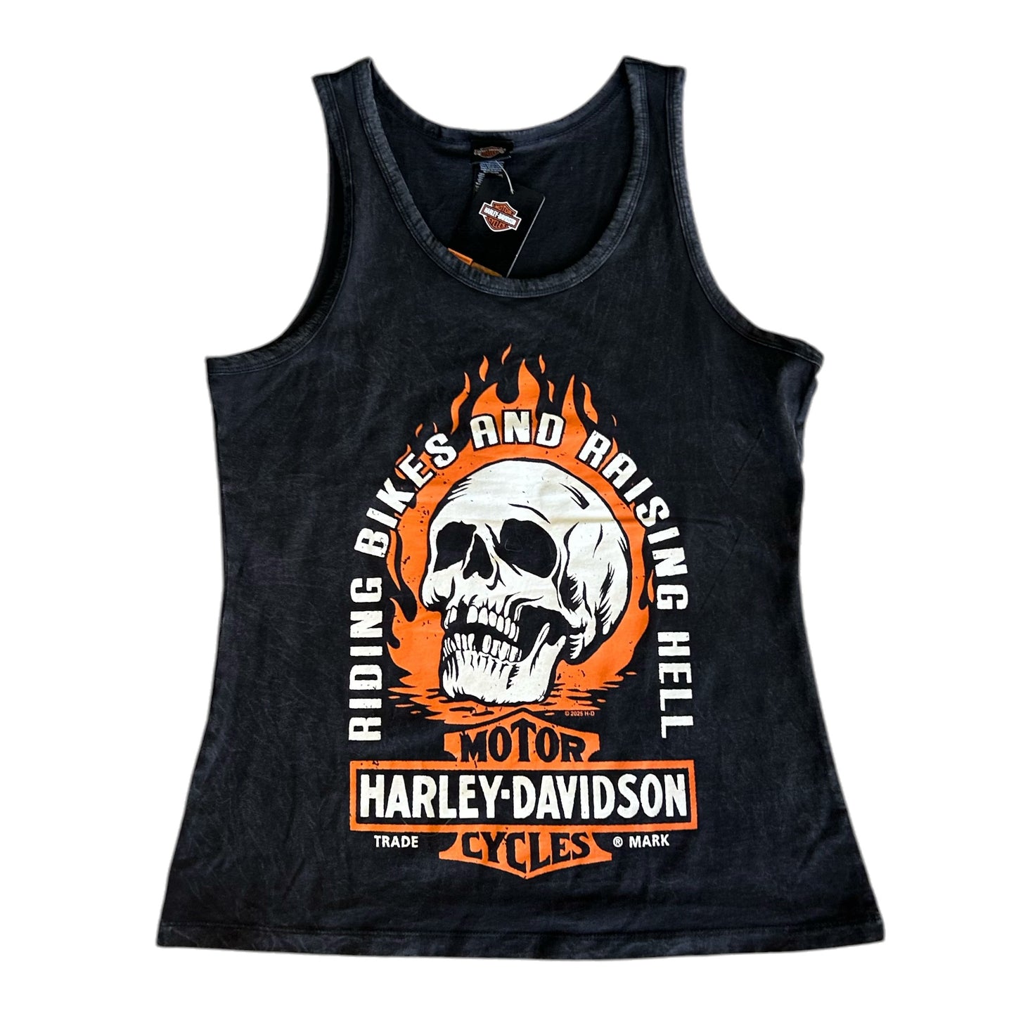 FLAME SKULL DYED SCOOP TANK