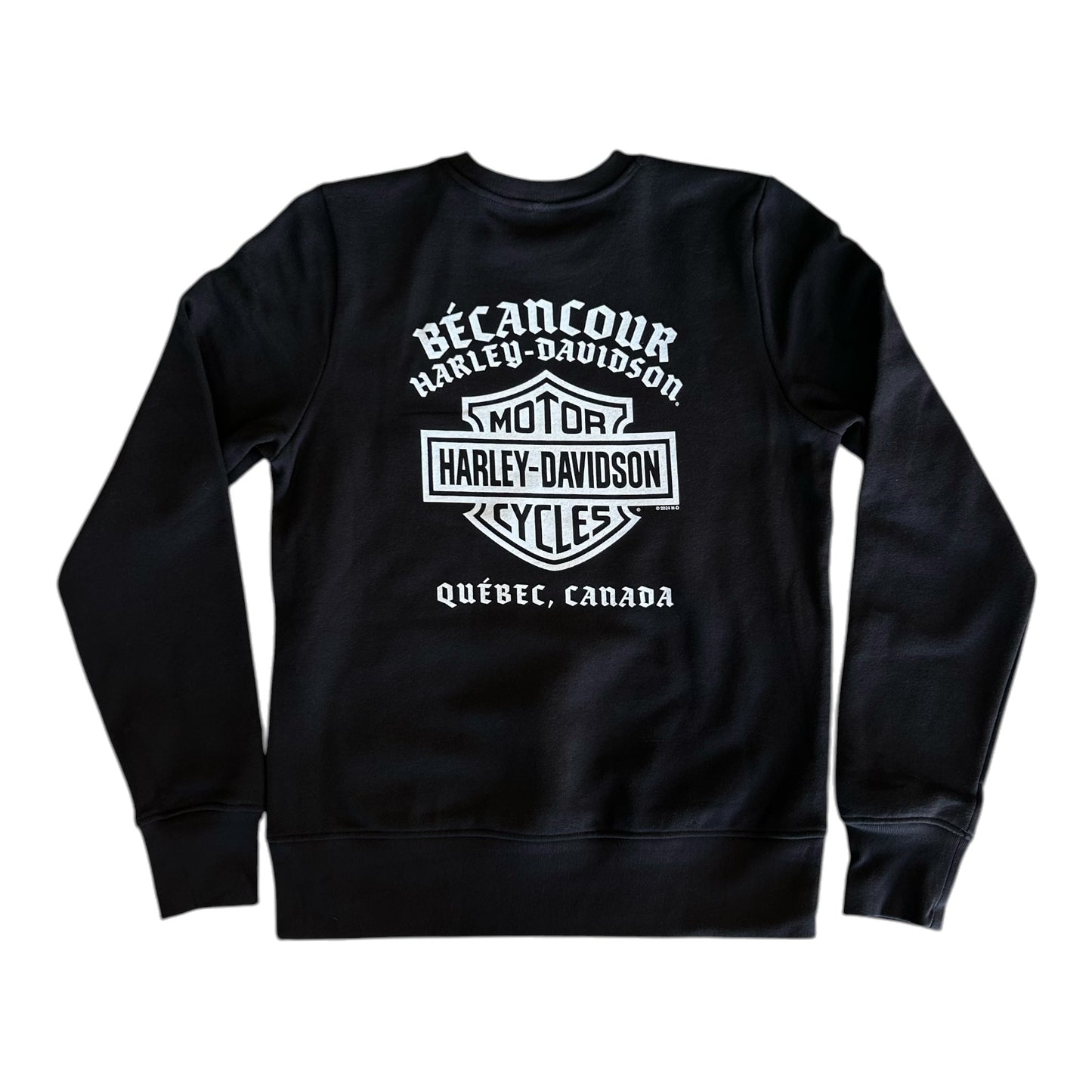 H-D B&S OUTLINE CREWNECK - BLACK