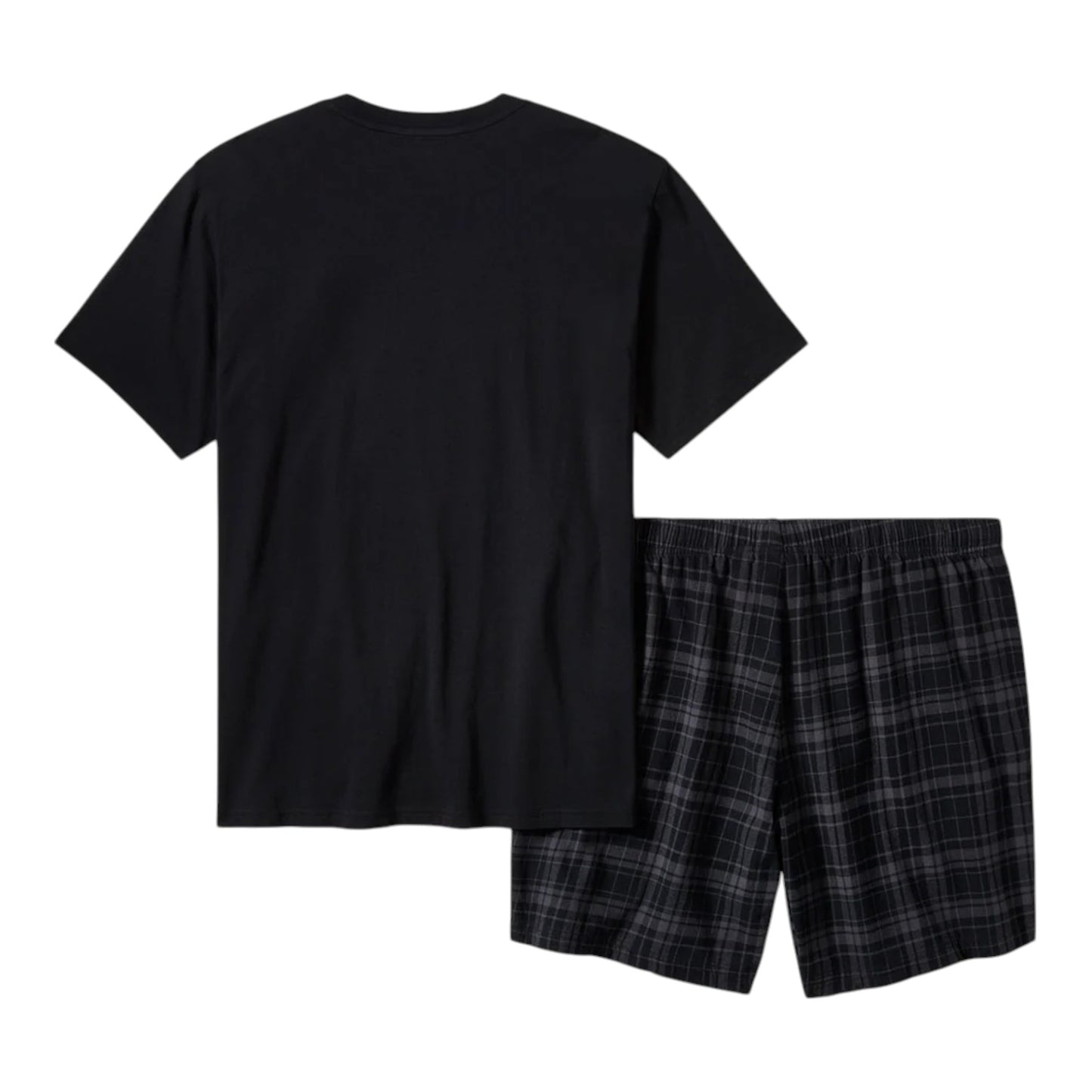 PLAID PAJAMA SHORTS SET