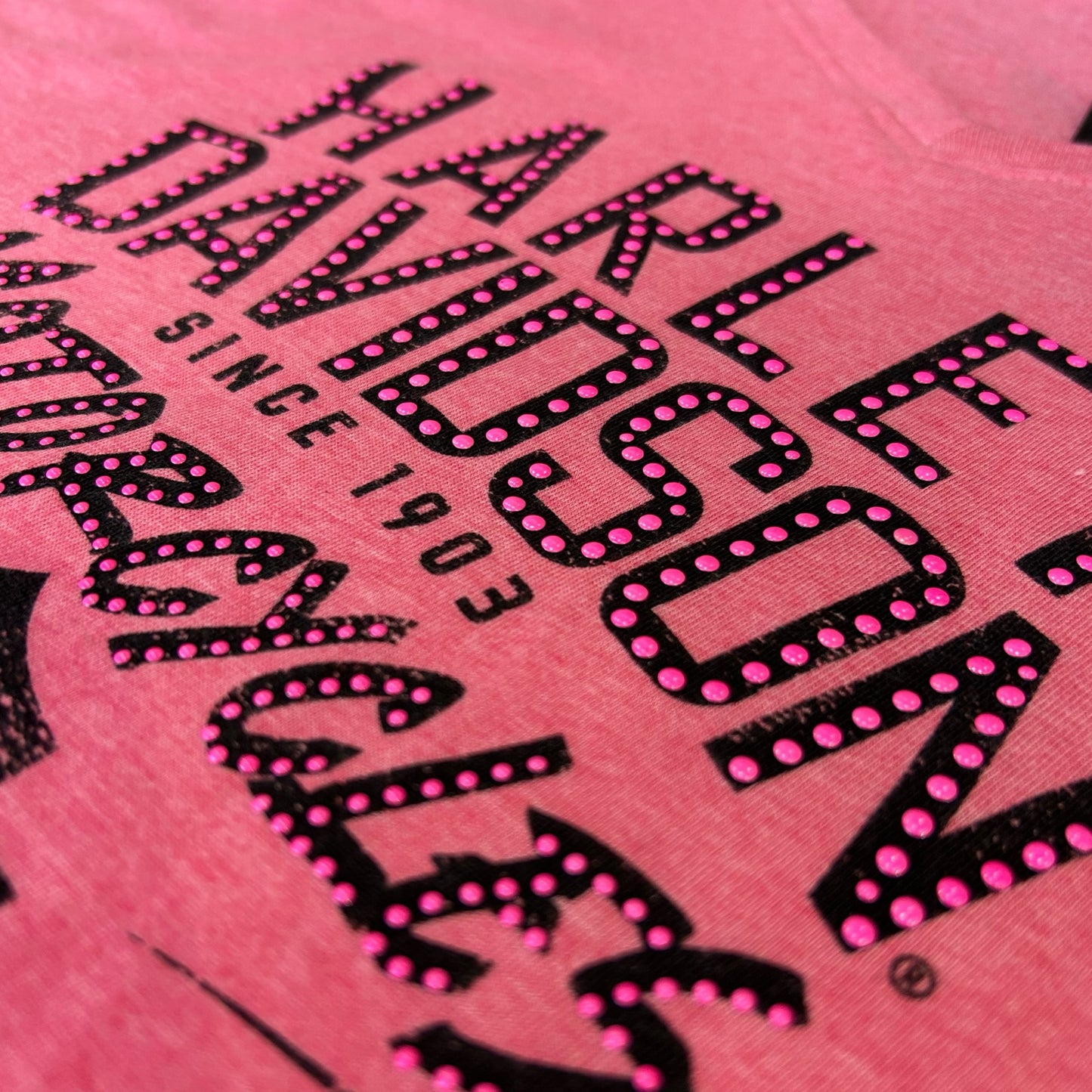 HD WORN TEXT LONG SLEEVE - PINK