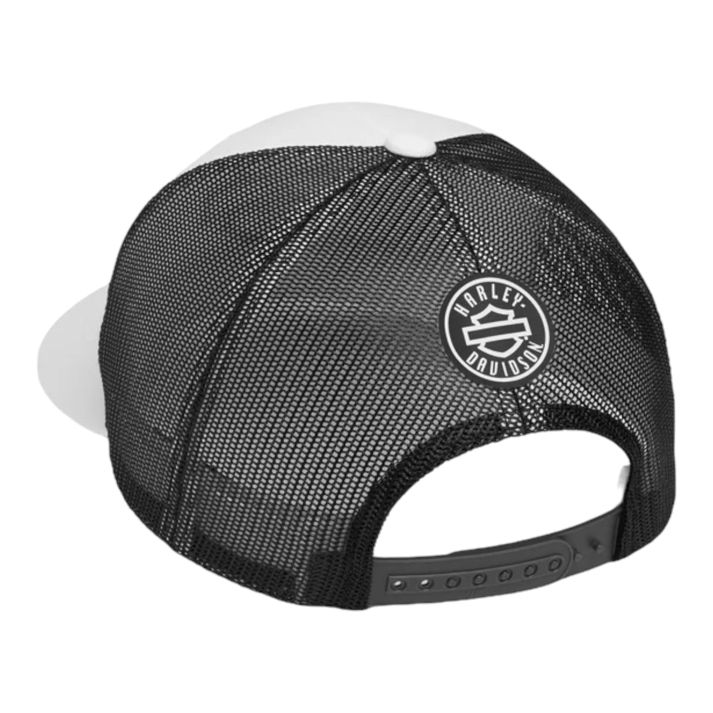 LOGO COLORBLOCK ADJUSTABLE TRUCKER CAP - WHITE