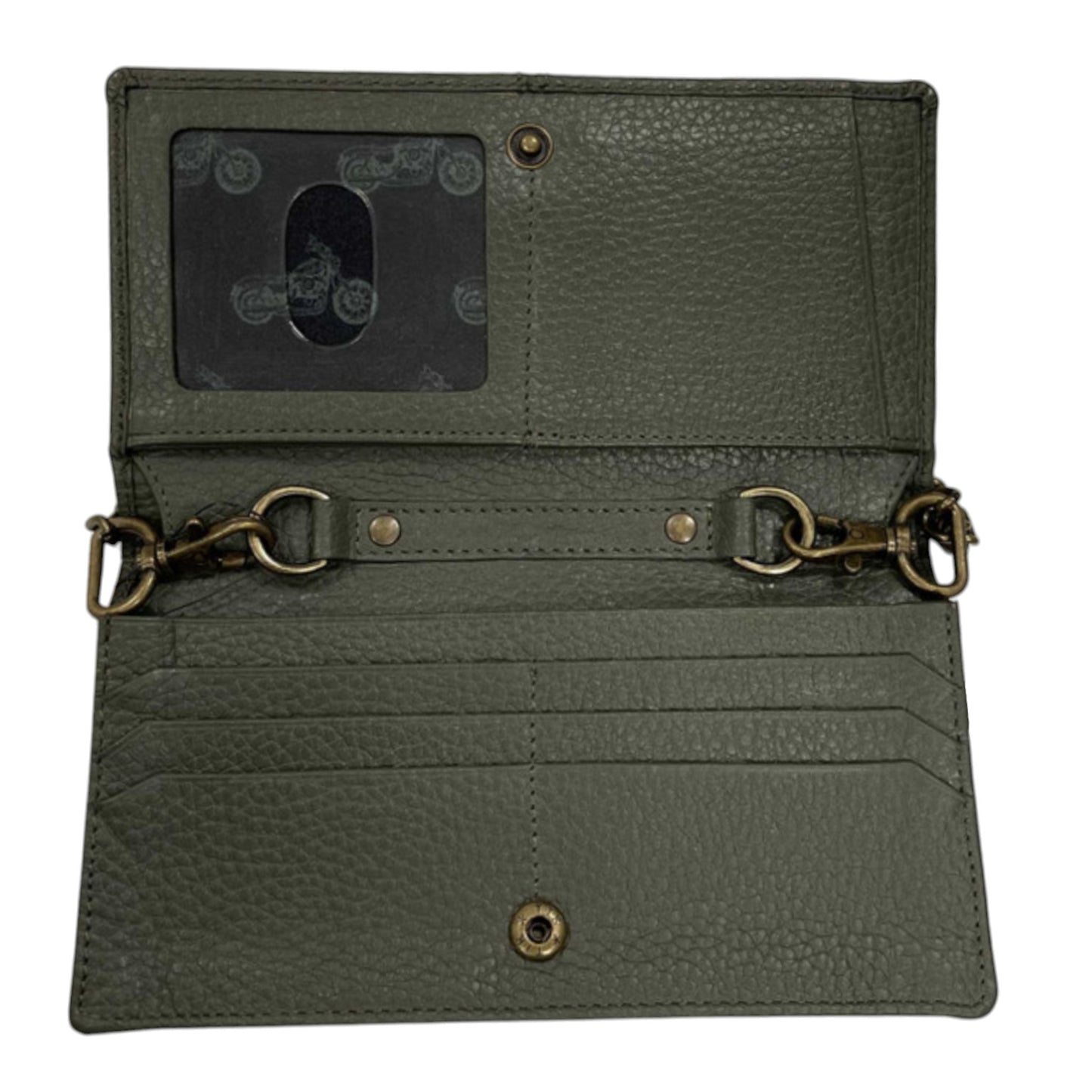 MIDNIGHT RIDER BIFOLD CLUTCH - OLIVE GREEN