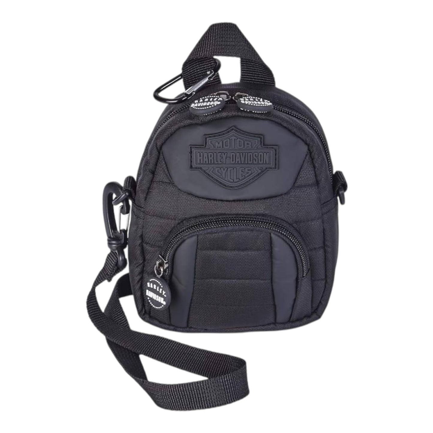 QUILTED MINI ME BACKPACK - BLACK