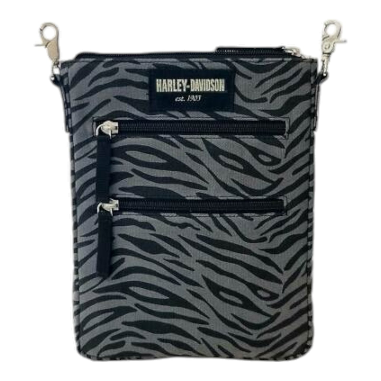 ZEBRA PRINT CROSSBODY CLIP BAG