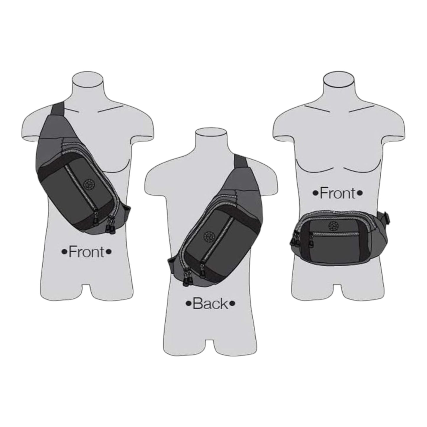B&S CROSSBODY/WAIST PACK - BLACK