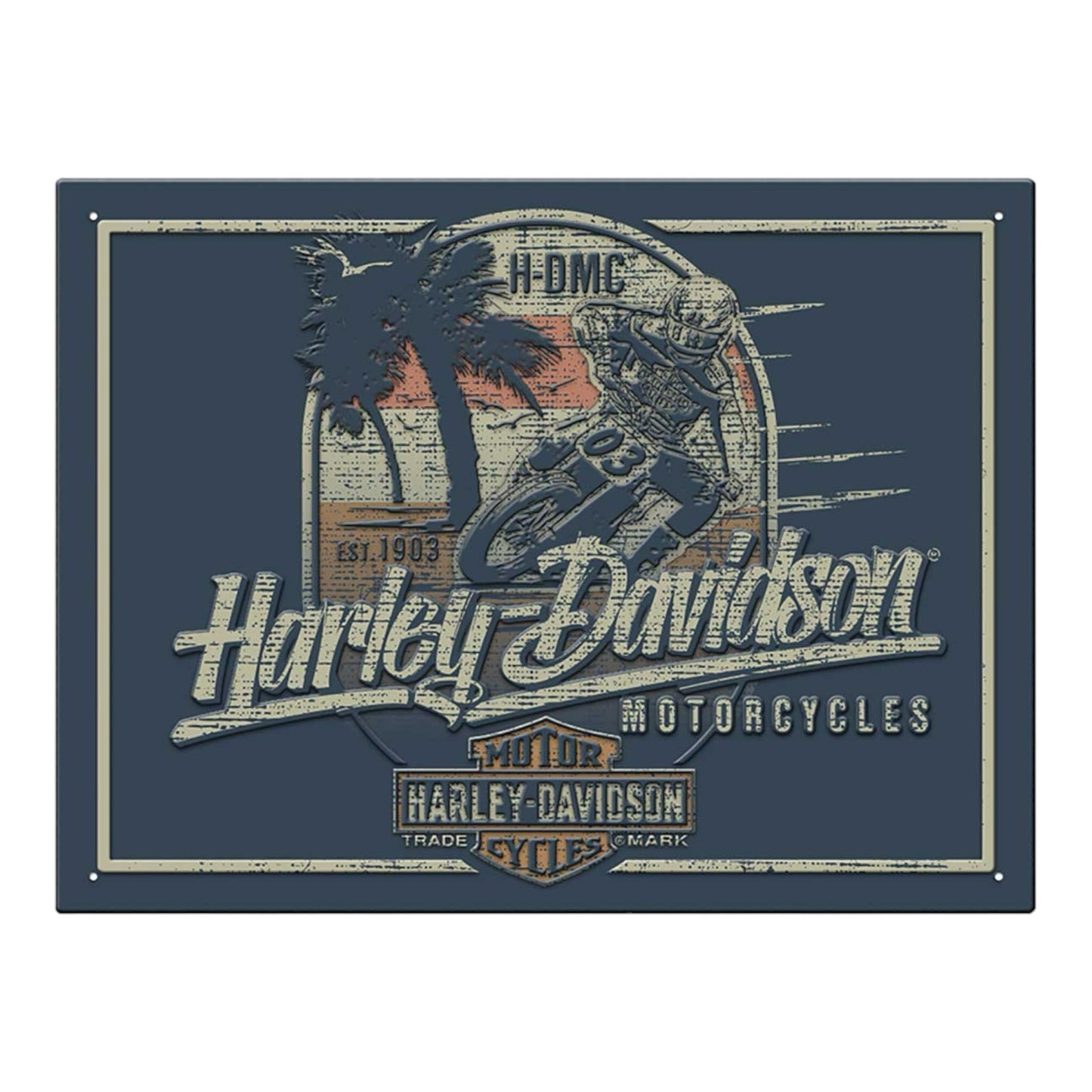 H-D BEACH TIN SIGN