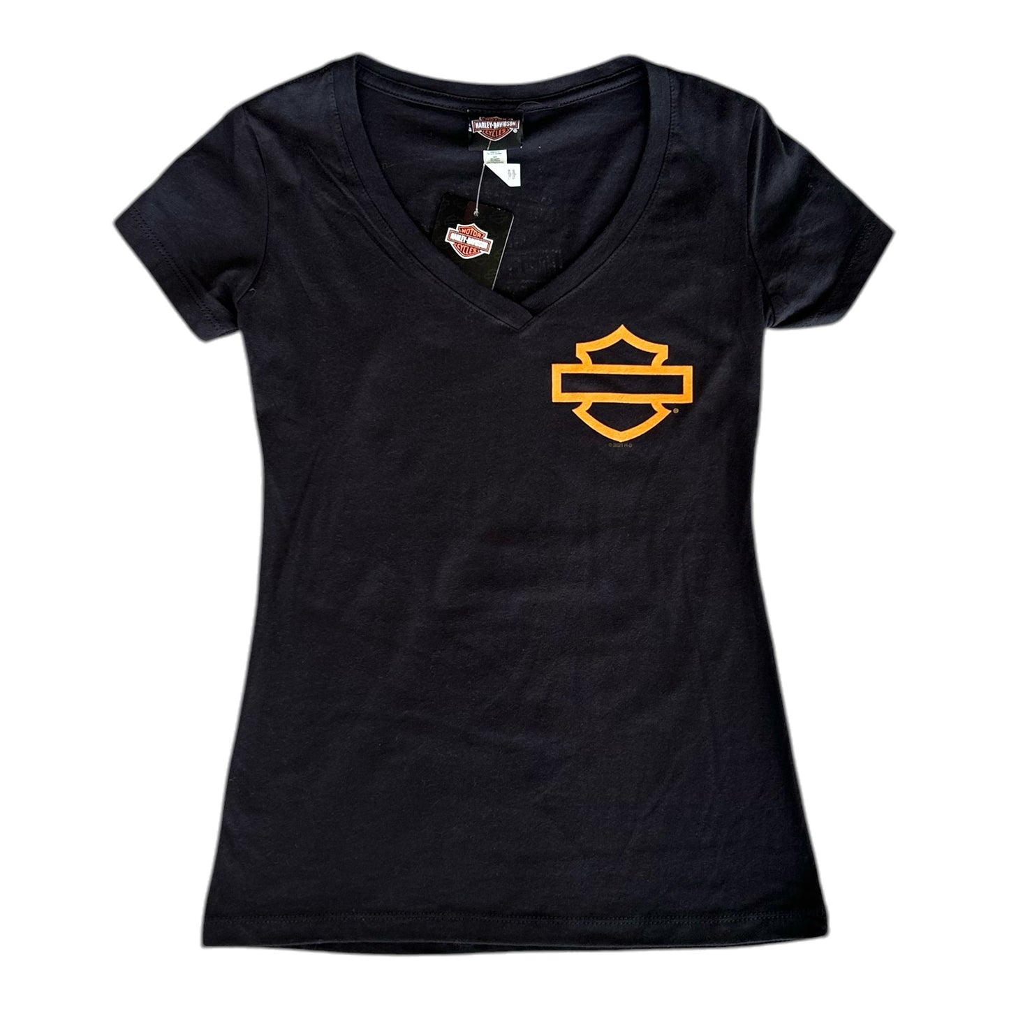 HD OPEN B&S ON BLK S/S - BLACK