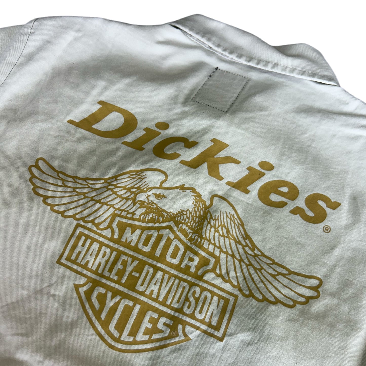 DICKIES X HARLEY-DAVIDSON EAGLE CROPPED WORK SHIRT - CREAM