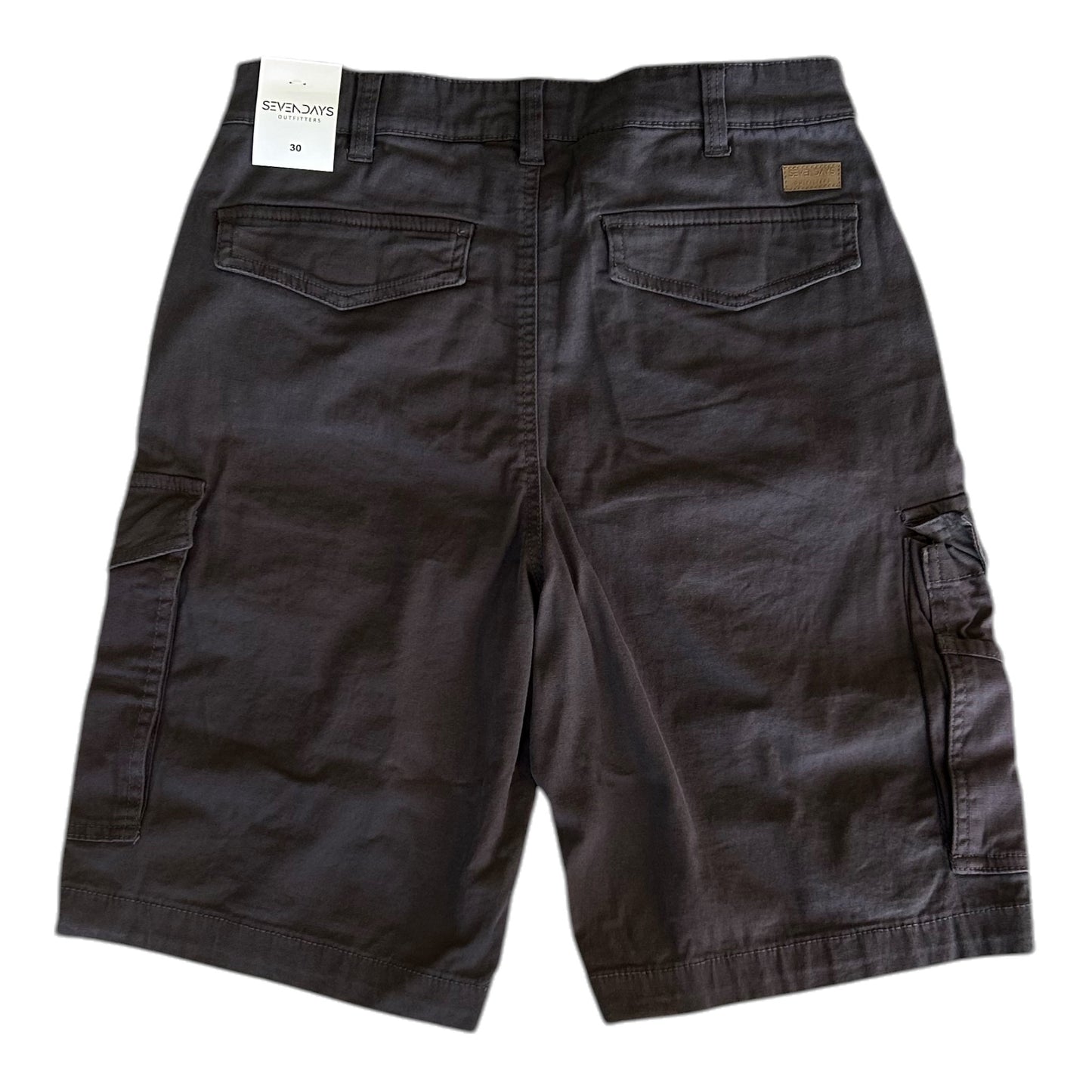 MEN'S CANVAS CARGO SHORTS - CHARCOAL GREY