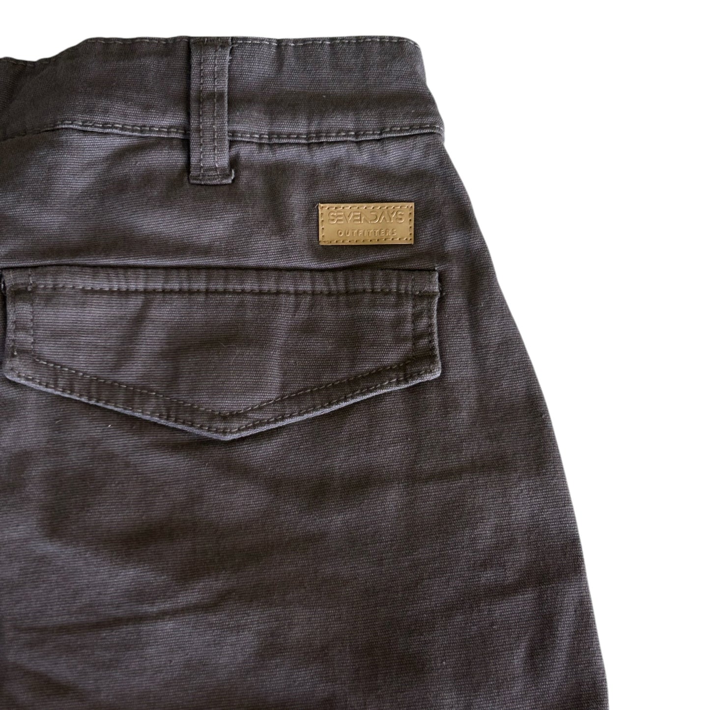 MEN'S CANVAS CARGO SHORTS - CHARCOAL GREY