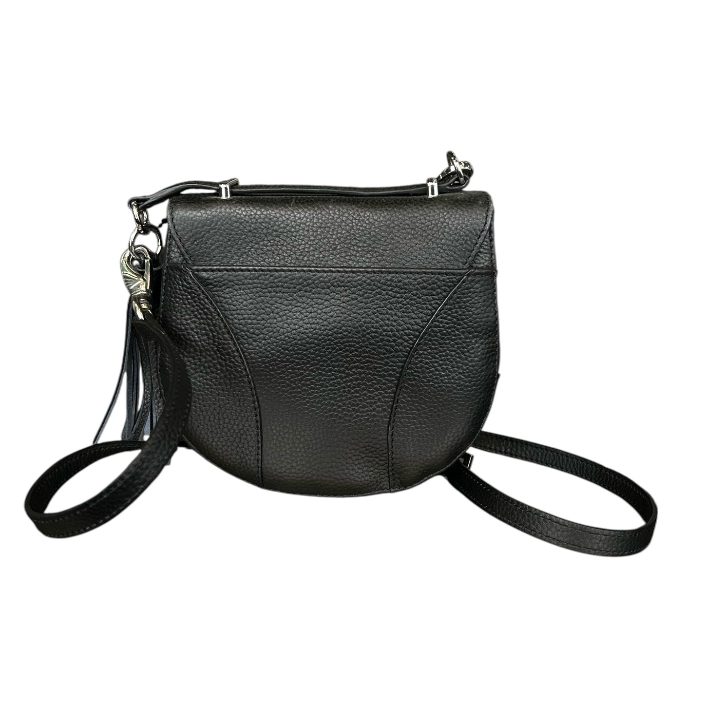 HEAVY METAL FLAPPED CROSSBODY - BLACK
