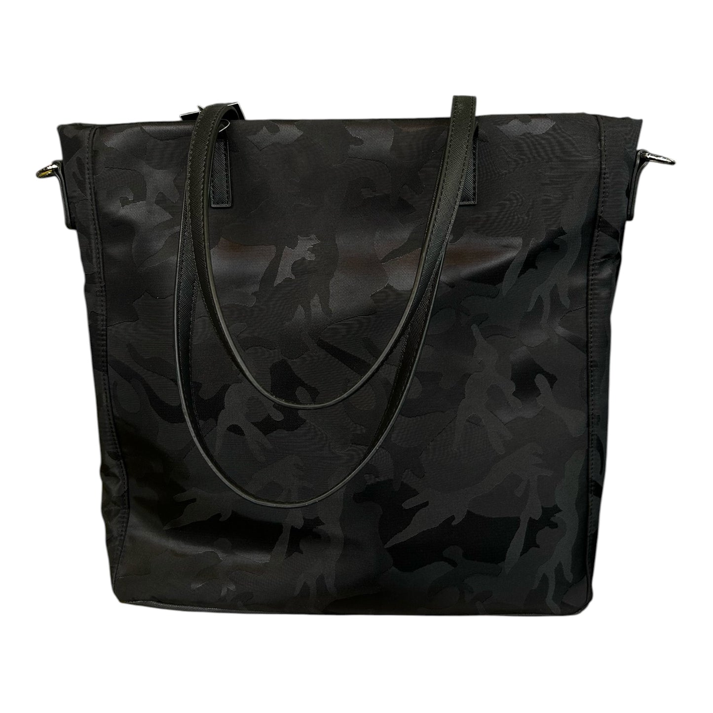 SILKY CAMO TOTE - BLACK